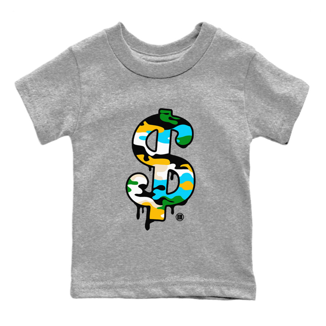 Dunk Chunky Dunky shirt to match jordans Dollar Camo Streetwear Sneaker Shirt Dunk Low Ben & Jerry's Chunky Dunky Drip Gear Zone Sneaker Matching Clothing Baby Toddler Heather Grey 2 T-Shirt