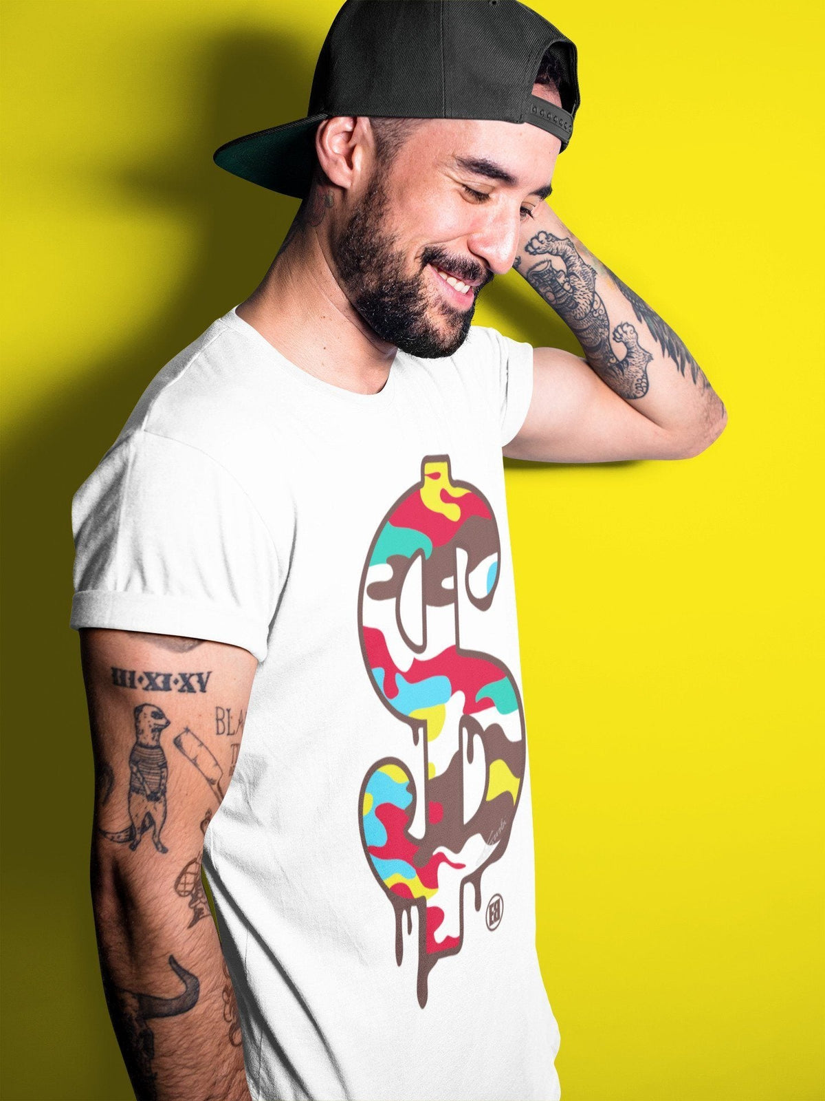 Dunk Free 99 White Sneaker Match Tees Dollar Camo Sneaker Tees Dunk Free 99 White Jordan to match sneaker T-Shirt Crew Neck Shirts