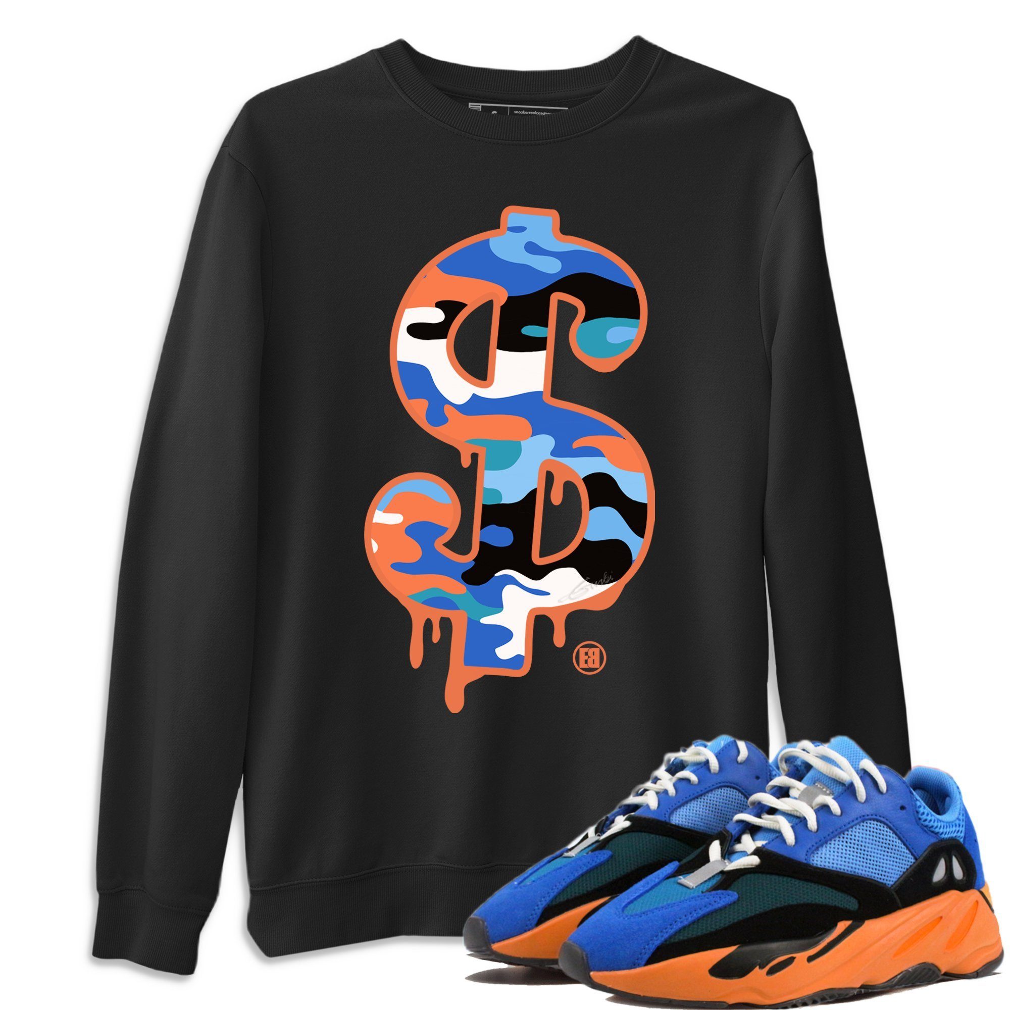 Yeezy 700 Bright Blue Shirt To Match Jordans Dollar Camo Sneaker Tees Yeezy 700 Bright Blue Drip Gear Zone Sneaker Matching Clothing Unisex Shirts
