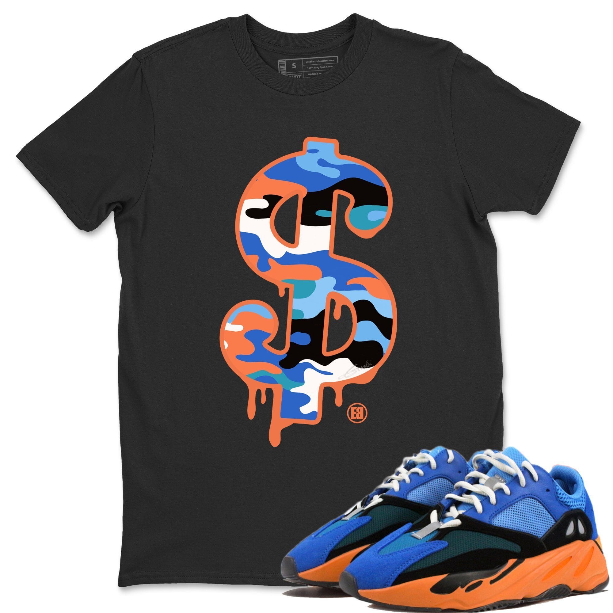 Yeezy 700 Bright Blue Shirt To Match Jordans Dollar Camo Sneaker Tees Yeezy 700 Bright Blue Drip Gear Zone Sneaker Matching Clothing Unisex Shirts