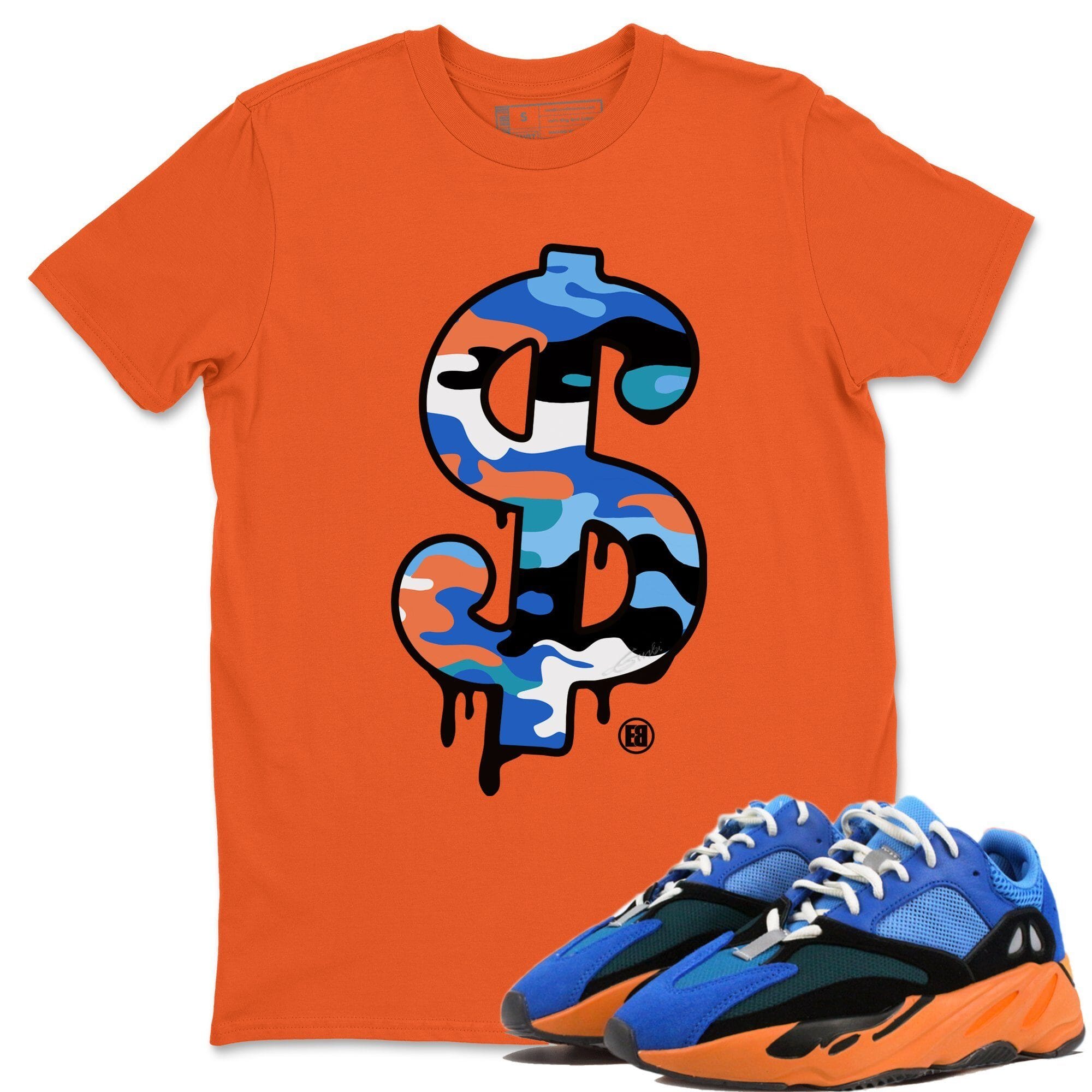 Yeezy 700 Bright Blue Shirt To Match Jordans Dollar Camo Sneaker Tees Yeezy 700 Bright Blue Drip Gear Zone Sneaker Matching Clothing Unisex Shirts