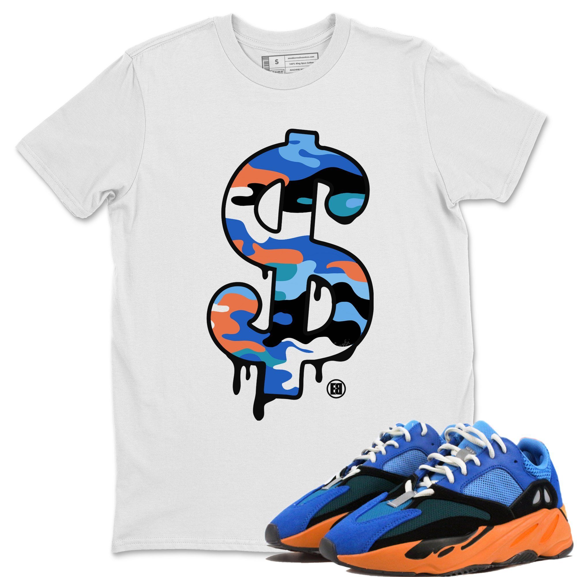 Yeezy 700 Bright Blue Shirt To Match Jordans Dollar Camo Sneaker Tees Yeezy 700 Bright Blue Drip Gear Zone Sneaker Matching Clothing Unisex Shirts