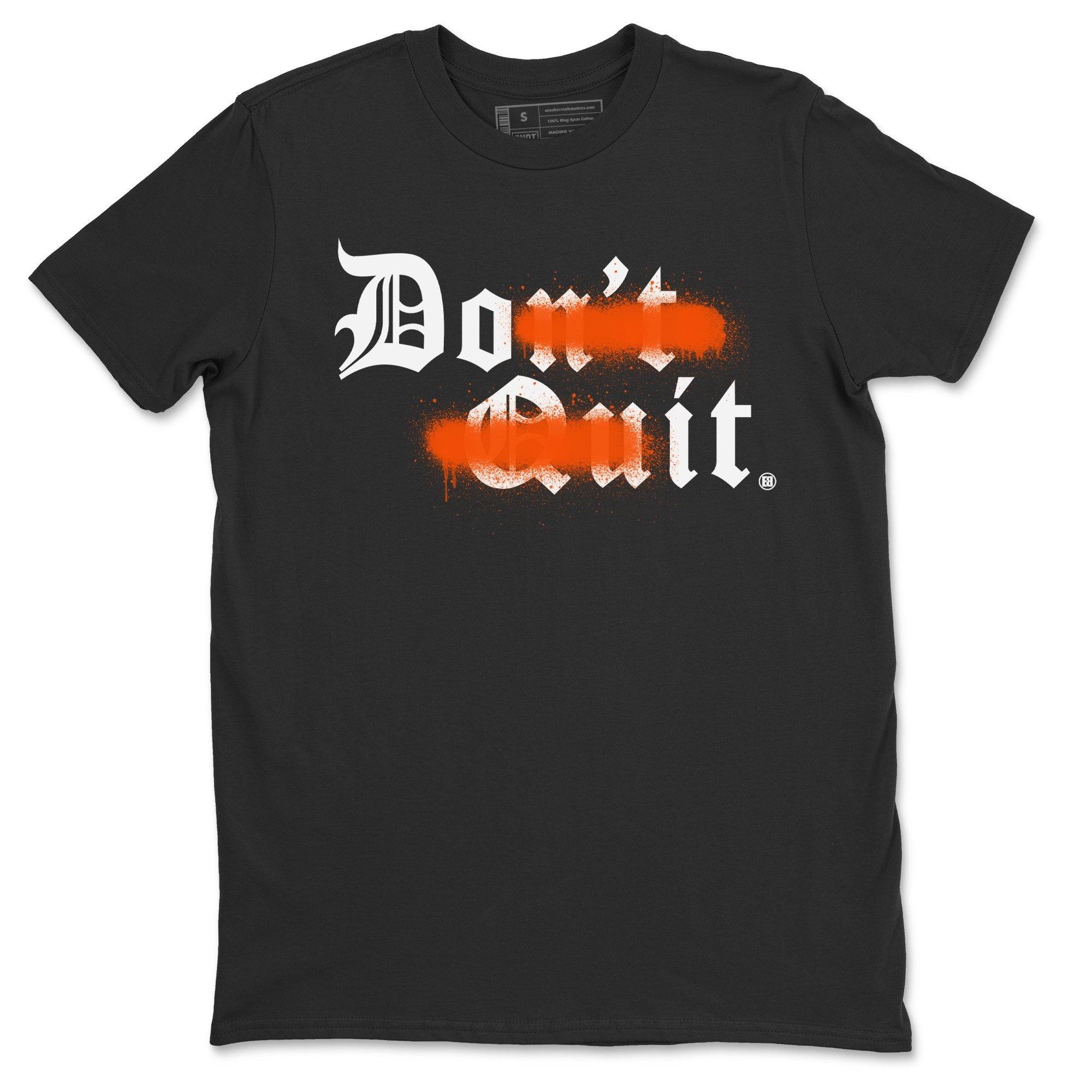 Jordan 1 Electro Orange Sneaker Matching T-Shirt Don't Quit Do It Sneaker Tees Jordan 1 Electro Orange Sneaker Release Tees Crew Neck Tees