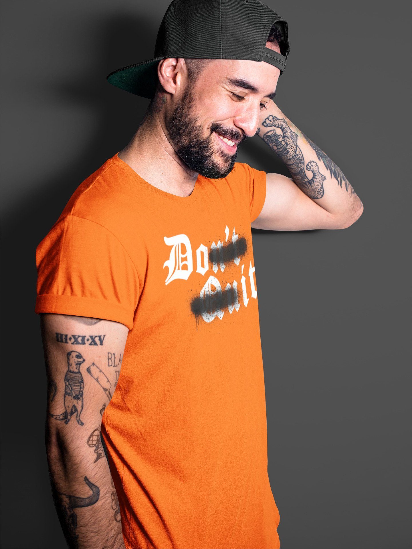 Jordan 1 Electro Orange Sneaker Matching T-Shirt Don't Quit Do It Sneaker Tees Jordan 1 Electro Orange Sneaker Release Tees Crew Neck Tees