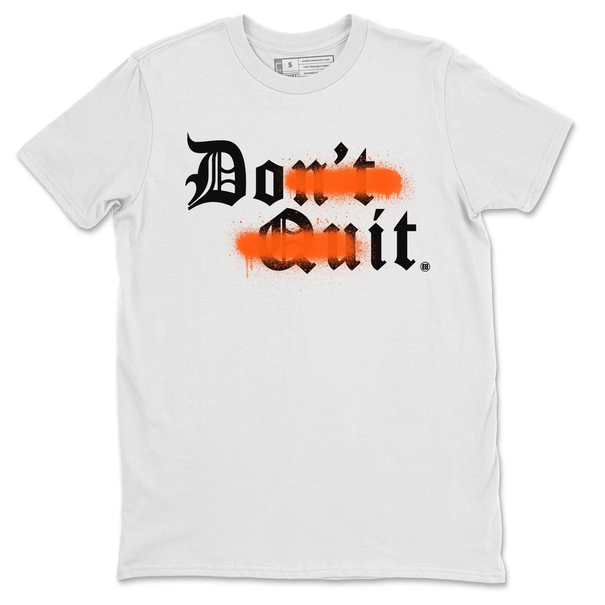 Jordan 1 Electro Orange Sneaker Matching T-Shirt Don't Quit Do It Sneaker Tees Jordan 1 Electro Orange Sneaker Release Tees Crew Neck Tees