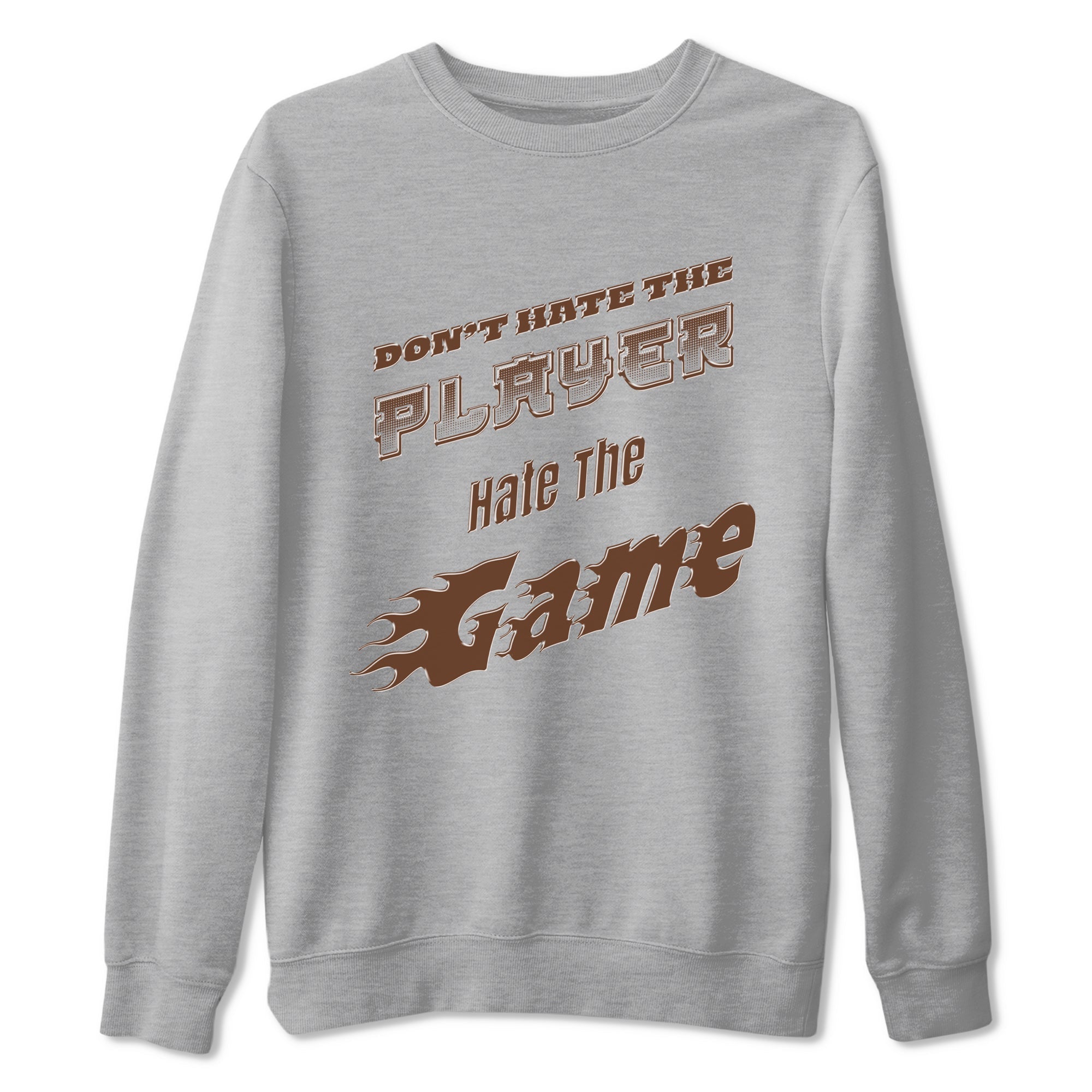 Dunk Cacao Wow shirt to match jordans Don't Hate The Player sneaker match tees Dunk Cacao Wow Drip Gear Zone Unisex Heather Grey 2 T-Shirt