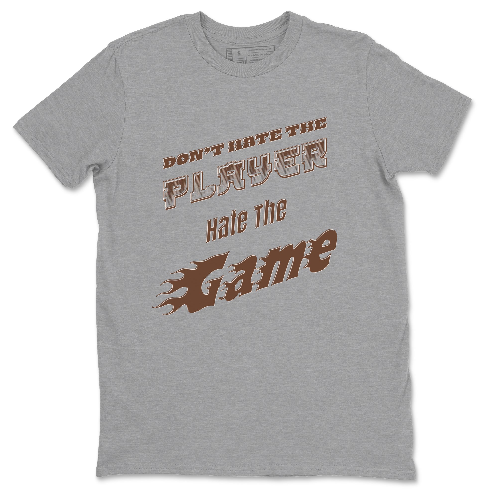 Dunk Cacao Wow shirt to match jordans Don't Hate The Player sneaker match tees Dunk Cacao Wow Drip Gear Zone Unisex Heather Grey 2 T-Shirt