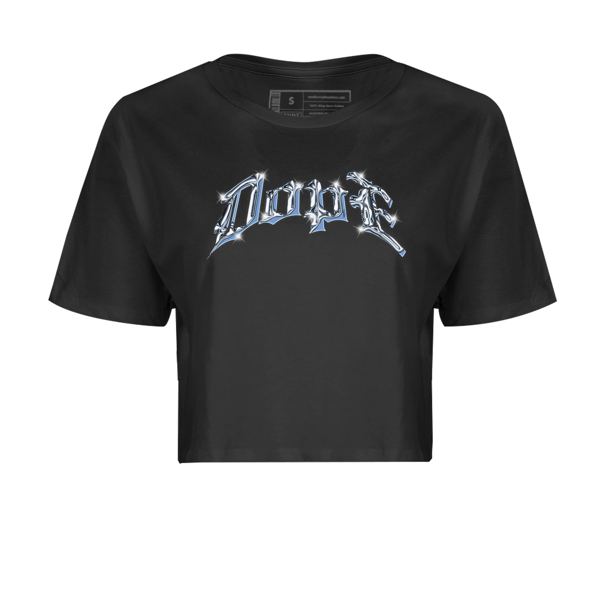 Air Jordan 1 University Blue Sneaker Match Tees Dope Sneaker Tees AJ1 OG High University Blue Sneaker Release Tees Women's Shirts Black 2