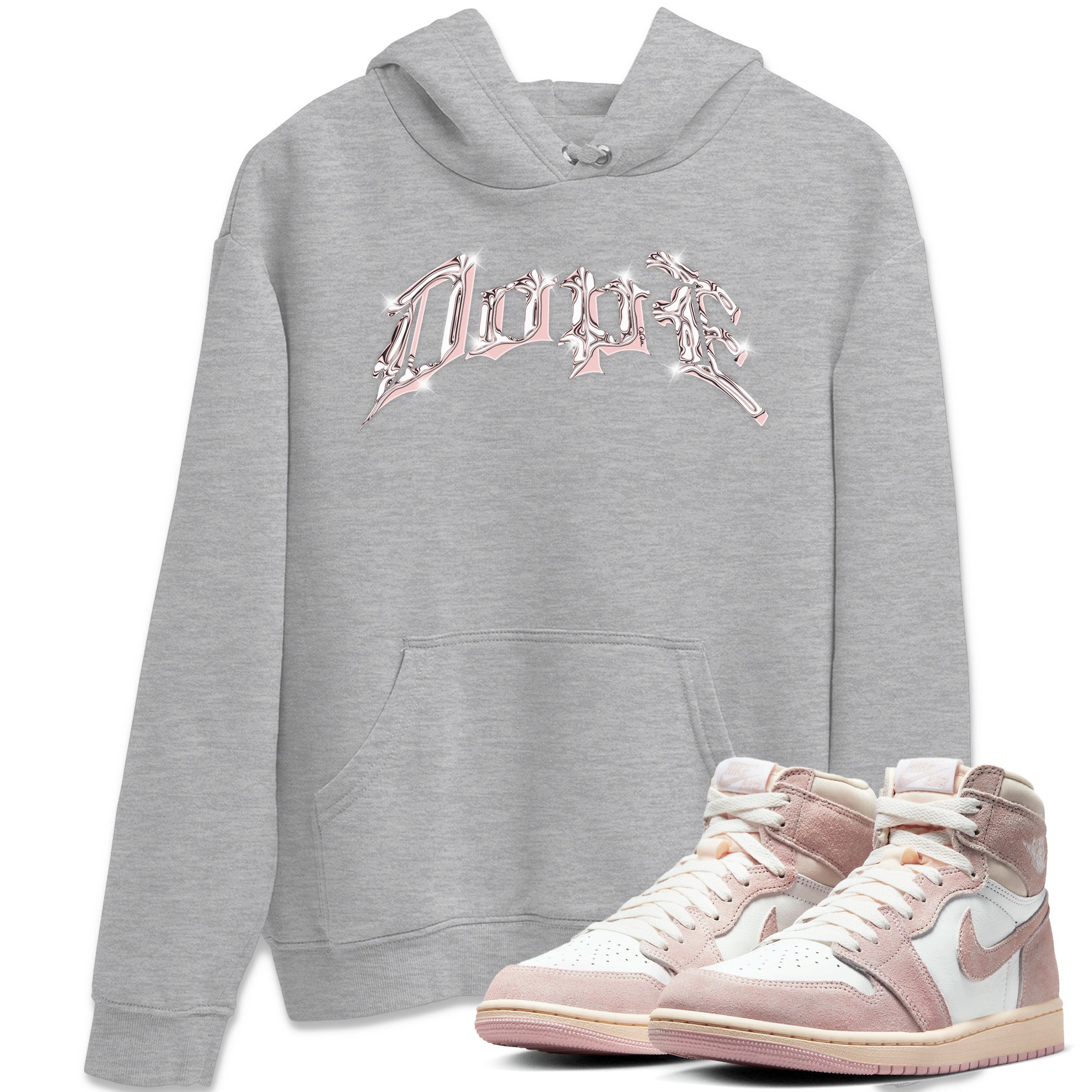 AJ1 Retro High OG Washed Pink Sneaker Tees Drip Gear Zone Dope Sneaker Tees AJ1 Retro High OG Washed Pink Shirt Unisex Shirts Heather Grey 1