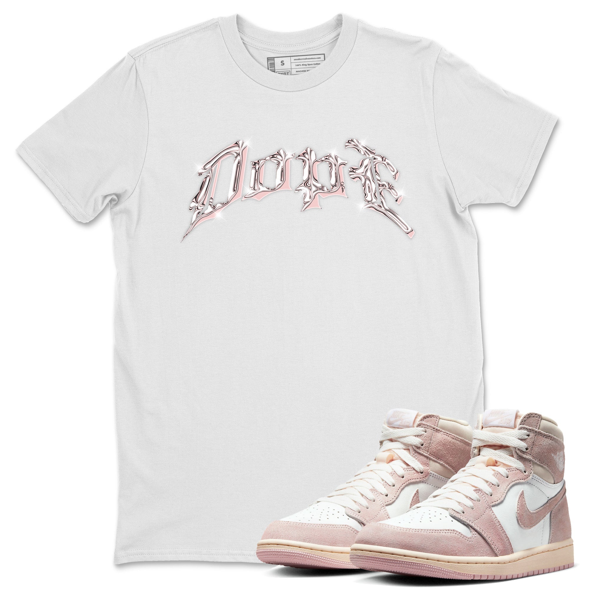 AJ1 Retro High OG Washed Pink Sneaker Tees Drip Gear Zone Dope Sneaker Tees AJ1 Retro High OG Washed Pink Shirt Unisex Shirts White 1