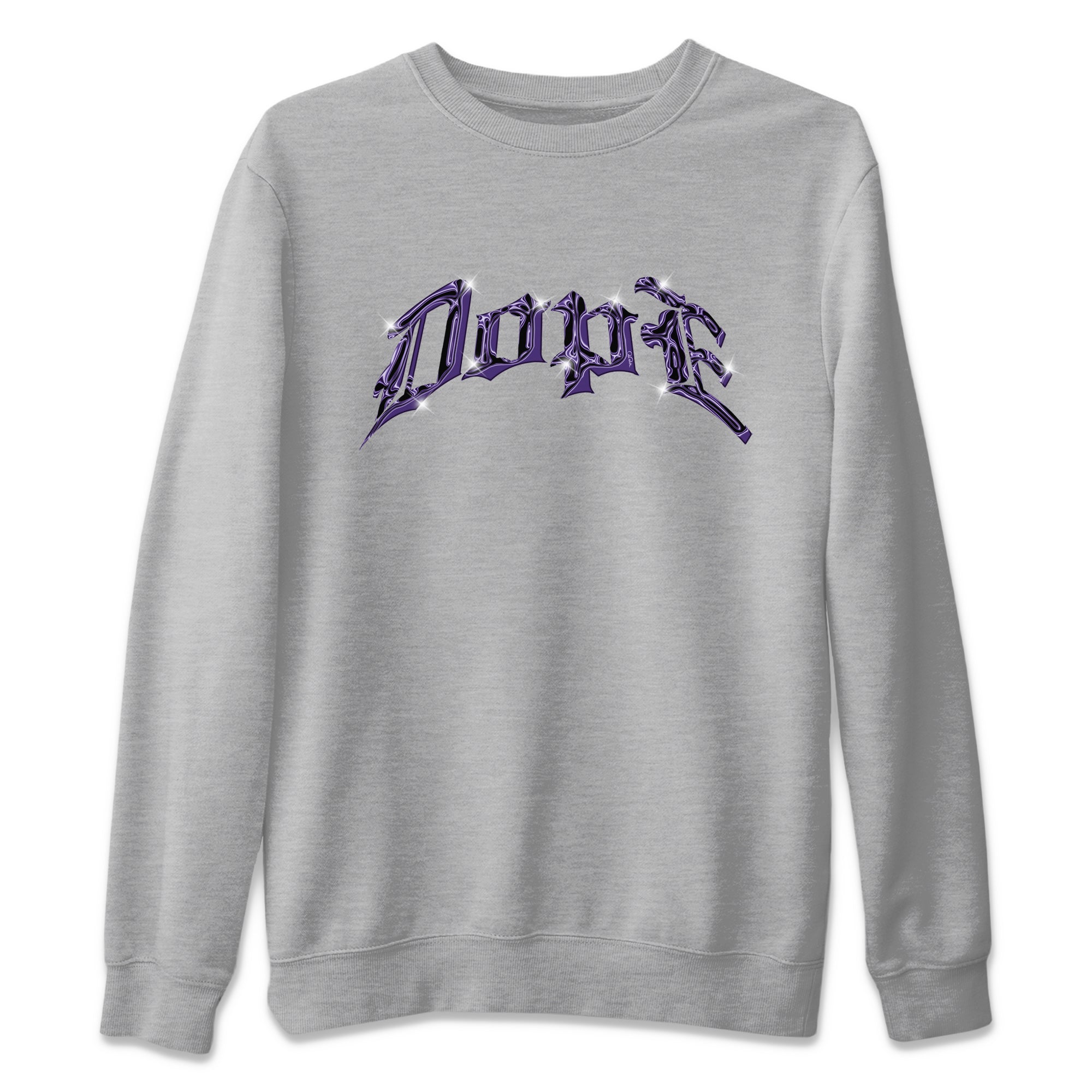 Air Jordan 12 Field Purple Sneaker Match Tees Dope Sneaker Tees AJ12 Field Purple Sneaker Release Tees Unisex Shirts Heather Grey 2