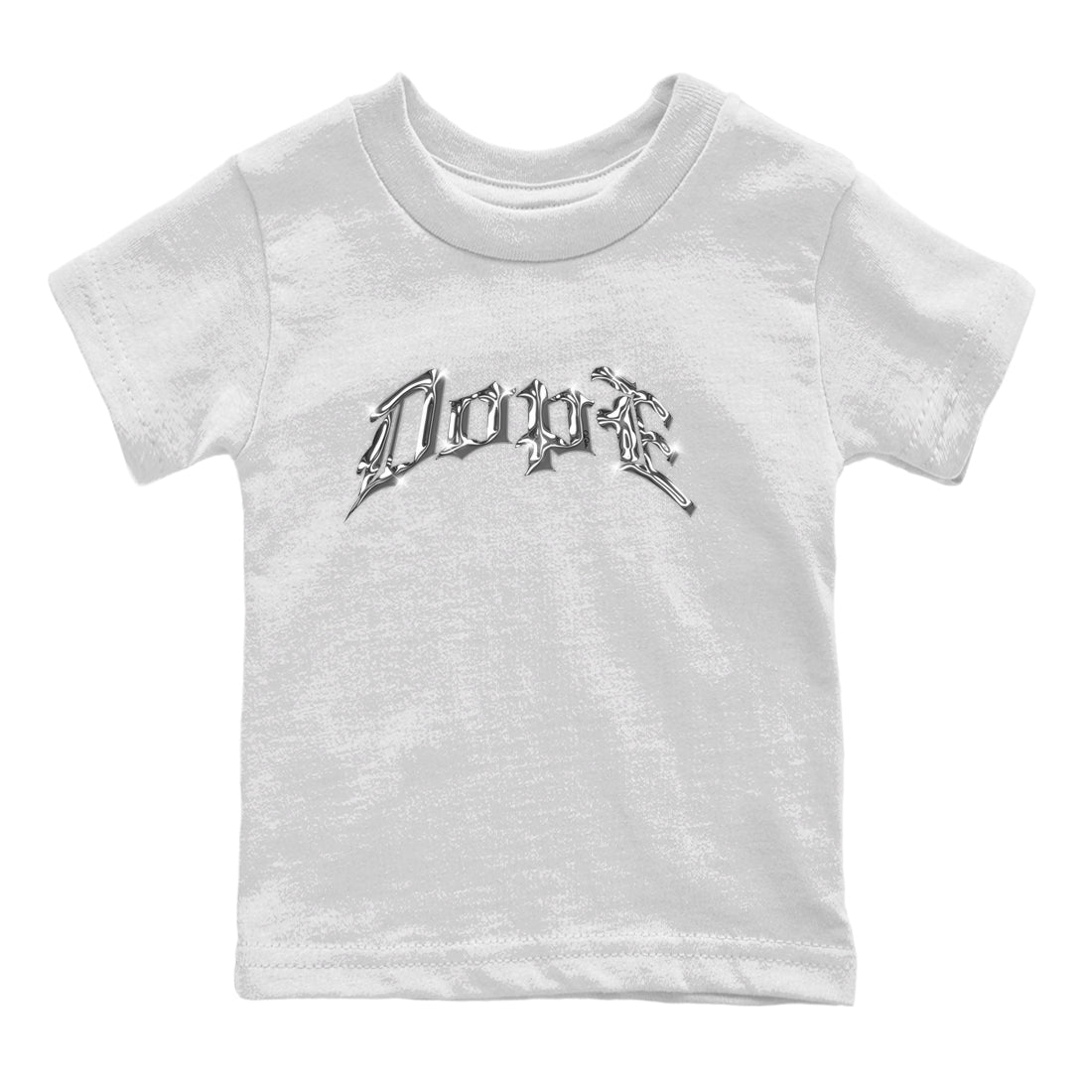 Air Jordan 14 Metallic Silver Sneaker Tees Drip Gear Zone Dope Sneaker Tees AJ14 Metallic Silver Shirt Kids Shirts White 2