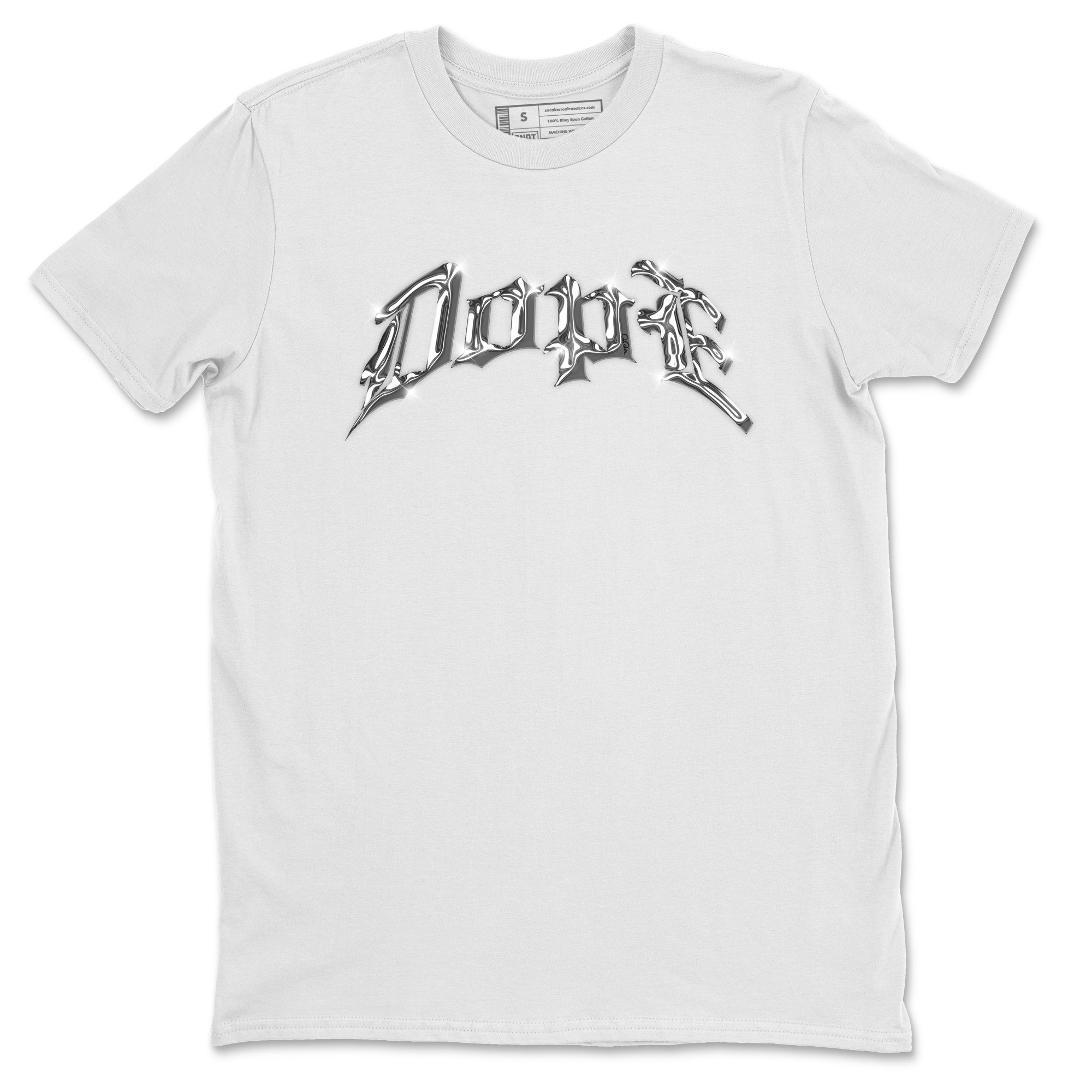 Air Jordan 14 Metallic Silver Sneaker Tees Drip Gear Zone Dope Sneaker Tees AJ14 Metallic Silver Shirt Unisex Shirts White 2
