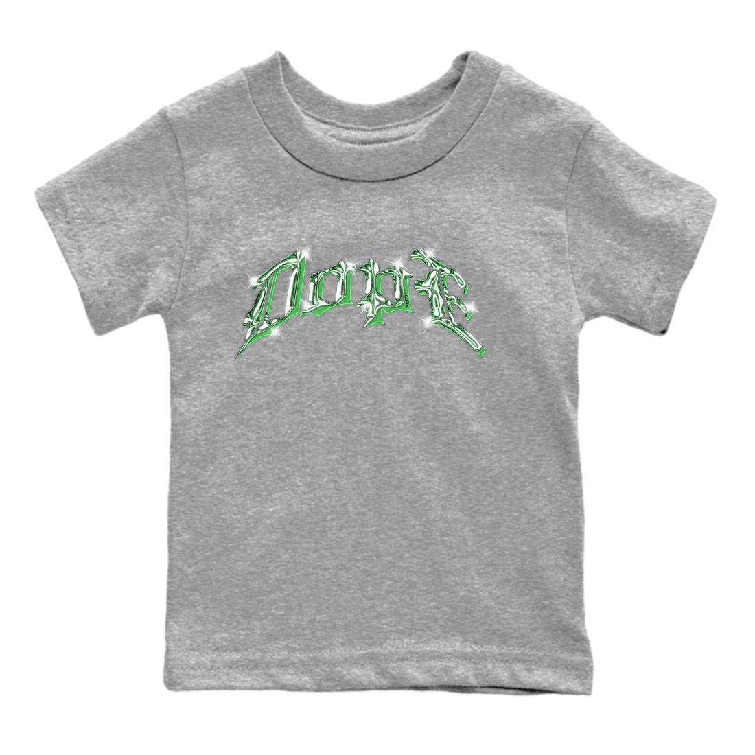 Air Jordan 3 Lucky Green Sneaker Tees Drip Gear Zone Dope Sneaker Tees AJ3 Lucky Green Shirt Kids Shirts Heather Grey 2