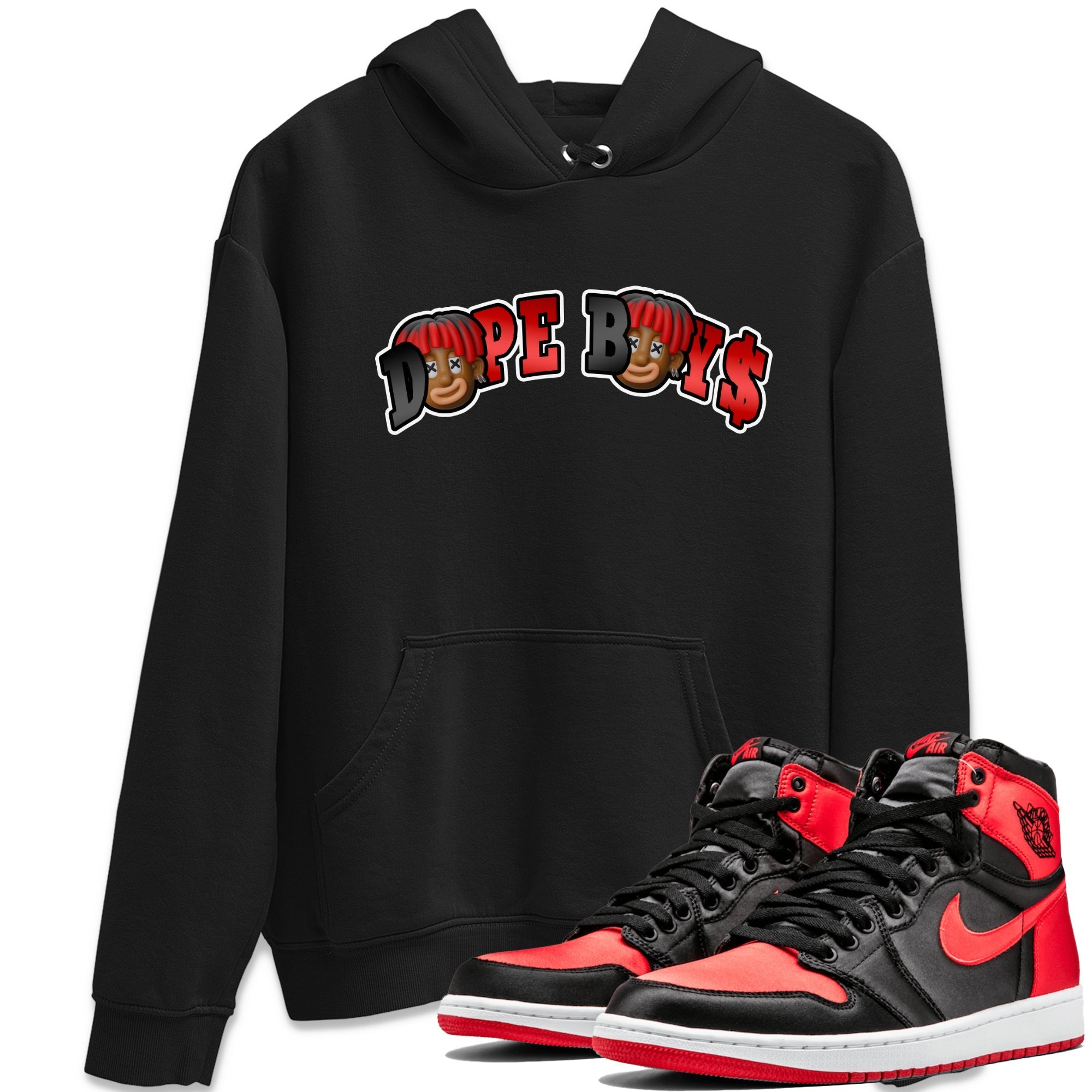 Air Jordan 1 Satin Bred Sneaker Match Tees Dope Boy Sneaker Tees AJ1 Satin Bred Sneaker Release Tees Unisex Shirts Black 1