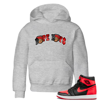 Air Jordan 1 Satin Bred Sneaker Match Tees Dope Boy Sneaker Tees AJ1 Satin Bred Sneaker Release Tees Kids Shirts Heather Grey 1