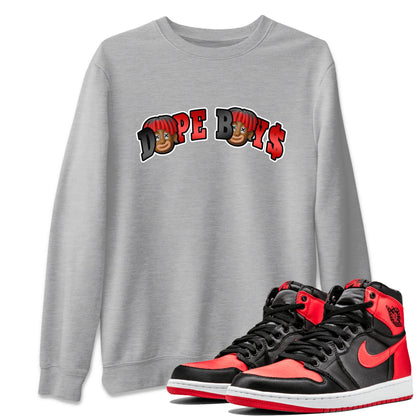 Air Jordan 1 Satin Bred Sneaker Match Tees Dope Boy Sneaker Tees AJ1 Satin Bred Sneaker Release Tees Unisex Shirts Heather Grey 1
