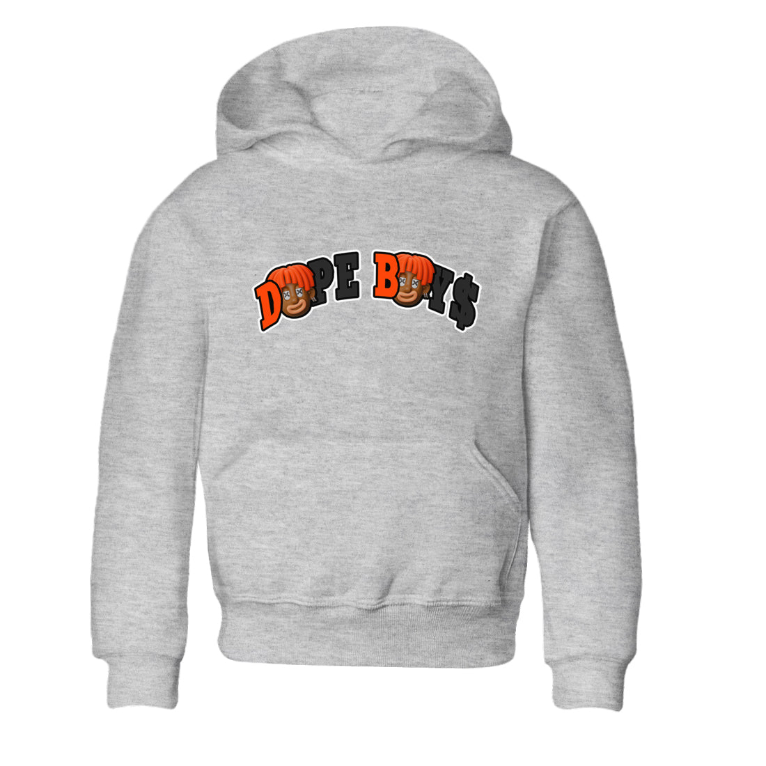 Air Jordan 12 Brilliant Orange Sneaker Match Tees Dope Boys Sneaker Tees AJ12 Brilliant Orange Sneaker Release Tees Kids Shirts Heather Grey 2