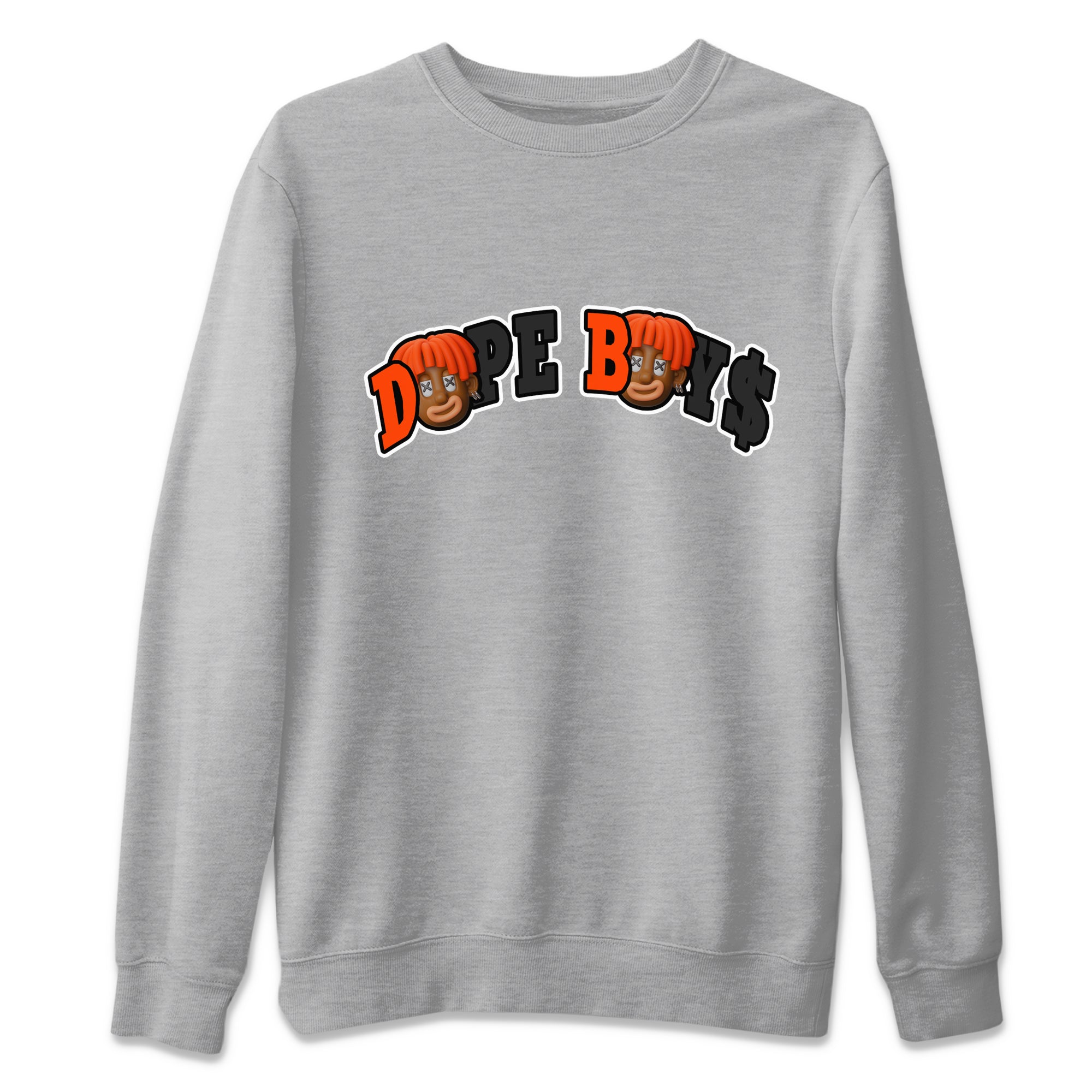 Air Jordan 12 Brilliant Orange Sneaker Match Tees Dope Boys Sneaker Tees AJ12 Brilliant Orange Sneaker Release Tees Unisex Shirts Heather Grey 2