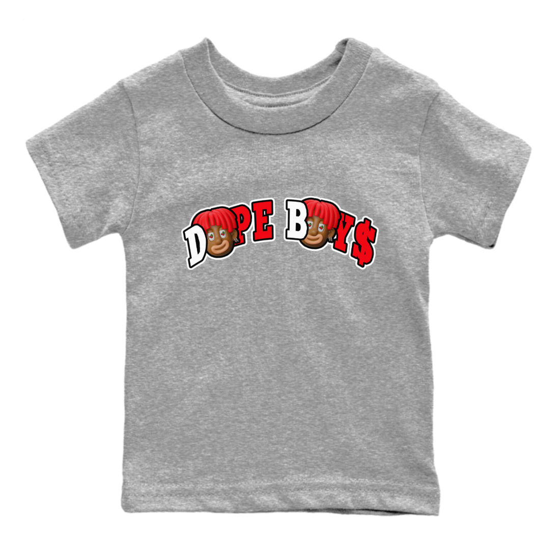 Air Jordan 12 Cherry Sneaker Match Tees Dope Boys Streetwear Sneaker Shirt AJ12 Cherry Sneaker Release Tees Kids Shirts Heather Grey 2