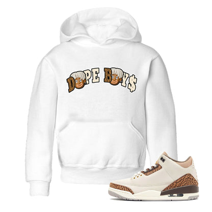 Air Jordan 3 Palomino Sneaker Match Tees Dope Boys Sneaker Tees AJ3 Palomino Sneaker Release Tees Kids Shirts White 1