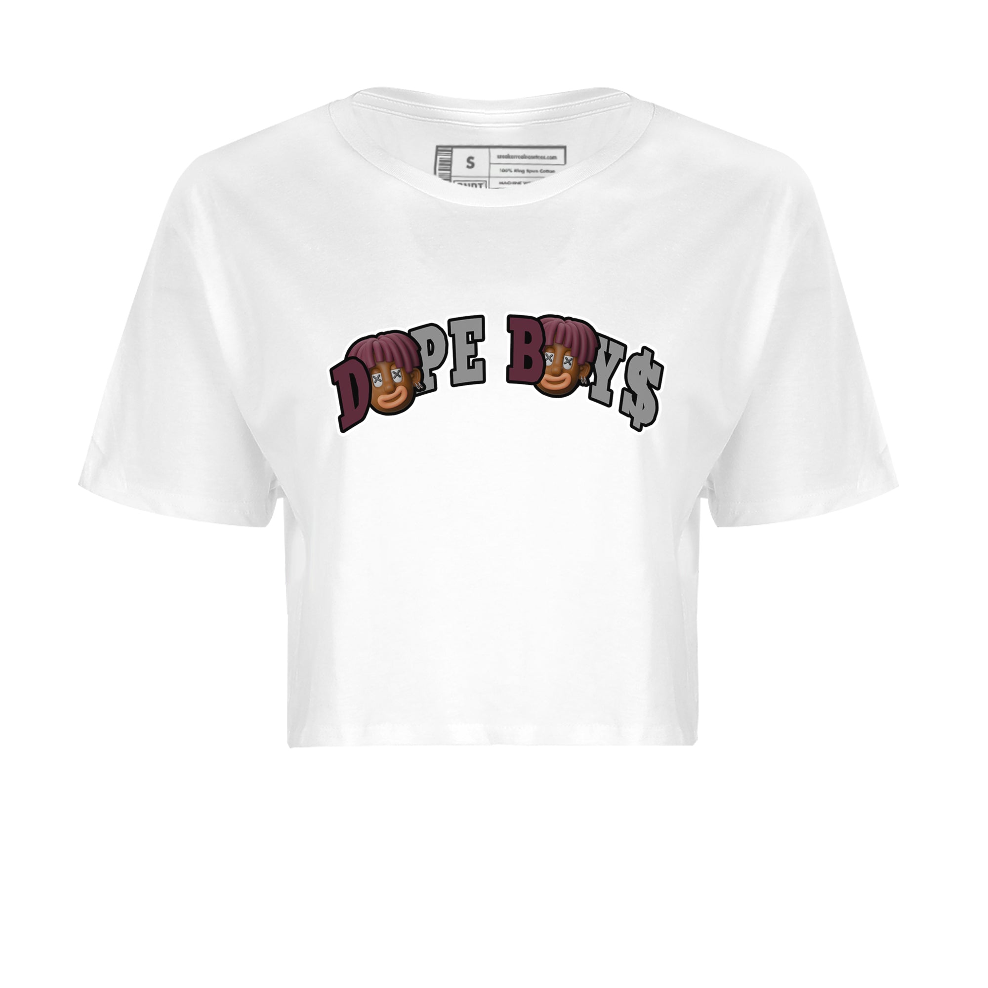Air Jordan 5 Burgundy Sneaker Match Tees Dope Boys Sneaker Tees AJ5 Burgundy Sneaker Release Tees Women's Shirts White 2