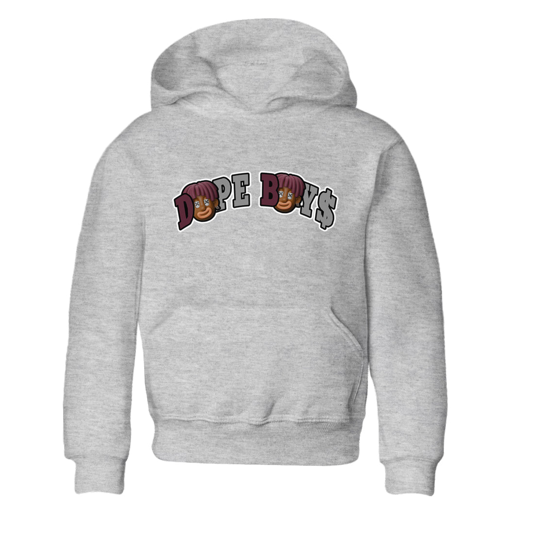 Air Jordan 5 Burgundy Sneaker Match Tees Dope Boys Sneaker Tees AJ5 Burgundy Sneaker Release Tees Kids Shirts Heather Grey 2