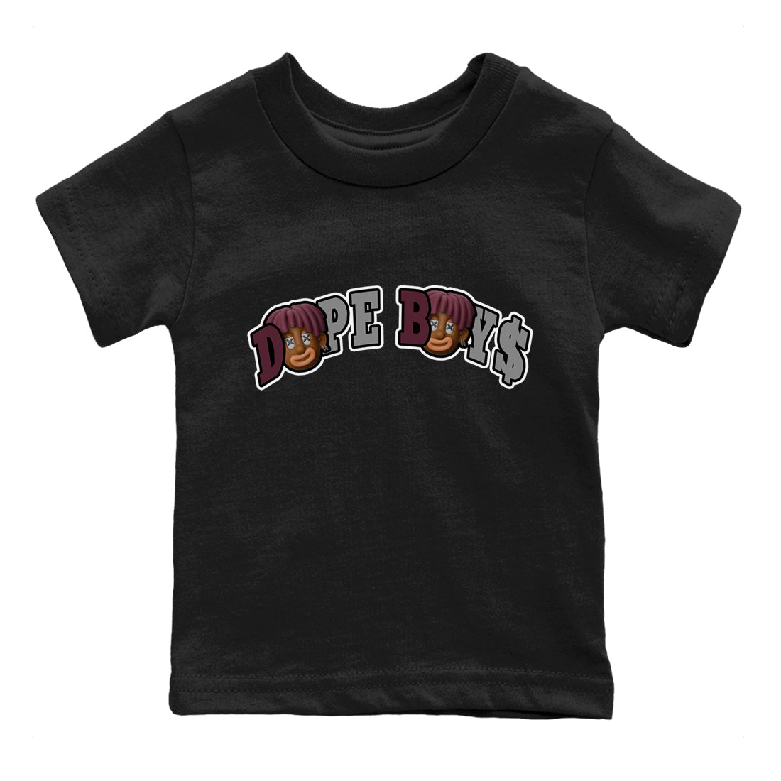 Air Jordan 5 Burgundy Sneaker Match Tees Dope Boys Sneaker Tees AJ5 Burgundy Sneaker Release Tees Kids Shirts Black 2