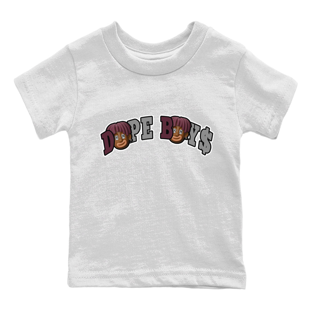 Air Jordan 5 Burgundy Sneaker Match Tees Dope Boys Sneaker Tees AJ5 Burgundy Sneaker Release Tees Kids Shirts White 2