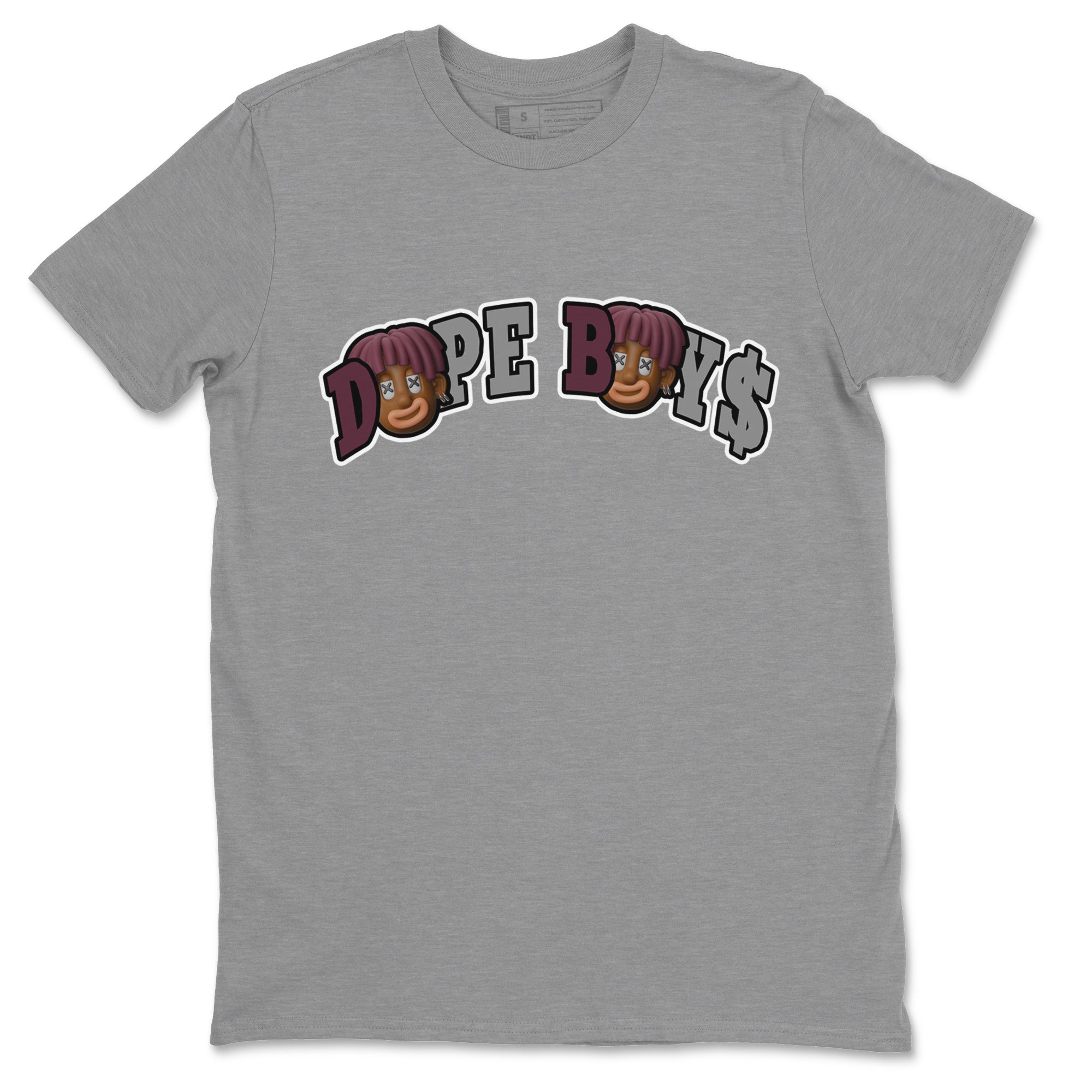 Air Jordan 5 Burgundy Sneaker Match Tees Dope Boys Sneaker Tees AJ5 Burgundy Sneaker Release Tees Unisex Shirts Heather Grey 2