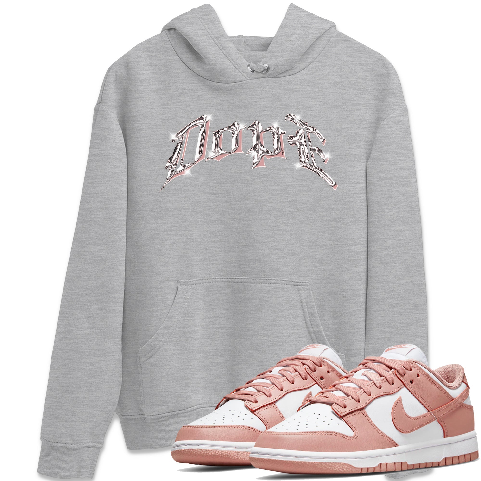 Dunk Rose Whisper shirt to match jordans Dope Streetwear Sneaker Shirt Nike Dunk LowRose Whisper Drip Gear Zone Sneaker Matching Clothing Unisex Heather Grey 1 T-Shirt