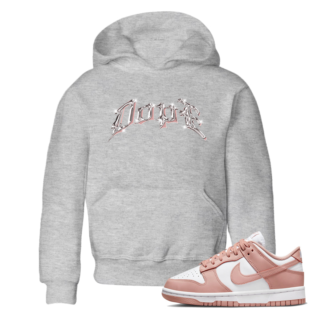 Dunk Rose Whisper shirt to match jordans Dope Streetwear Sneaker Shirt Nike Dunk LowRose Whisper Drip Gear Zone Sneaker Matching Clothing Baby Toddler Heather Grey 1 T-Shirt