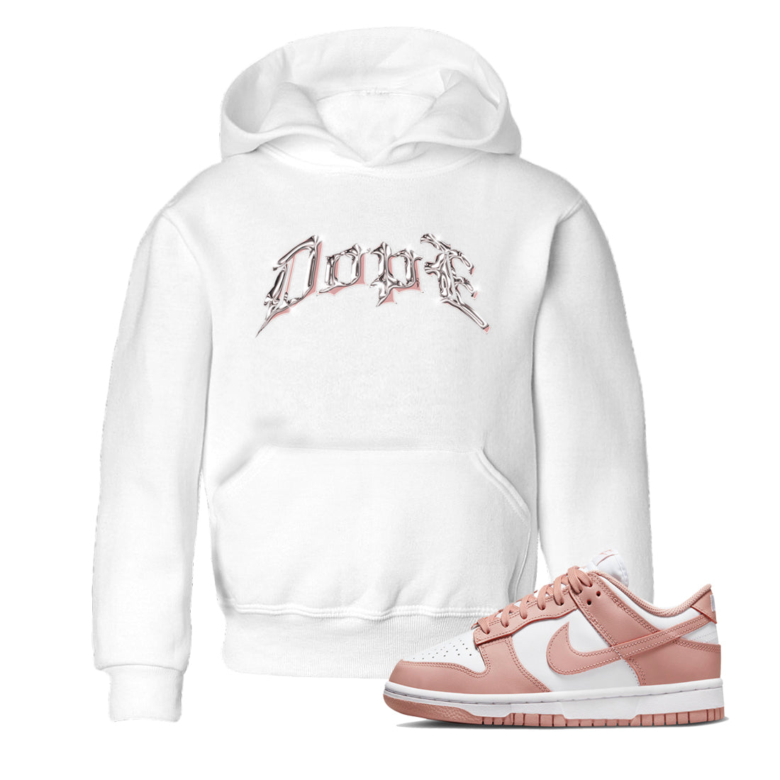 Dunk Rose Whisper shirt to match jordans Dope Streetwear Sneaker Shirt Nike Dunk LowRose Whisper Drip Gear Zone Sneaker Matching Clothing Baby Toddler White 1 T-Shirt