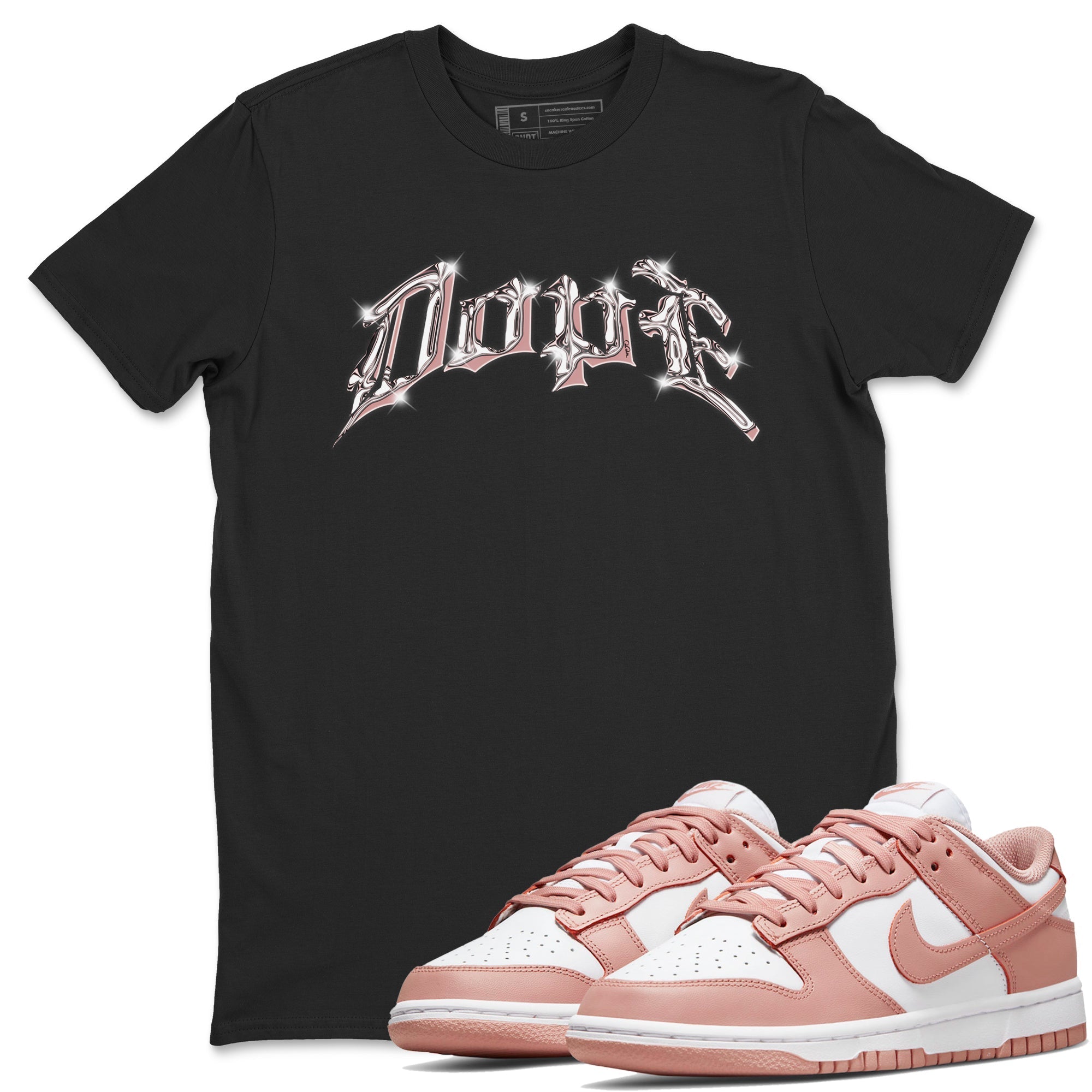 Dunk Rose Whisper shirt to match jordans Dope Streetwear Sneaker Shirt Nike Dunk LowRose Whisper Drip Gear Zone Sneaker Matching Clothing Unisex Black 1 T-Shirt
