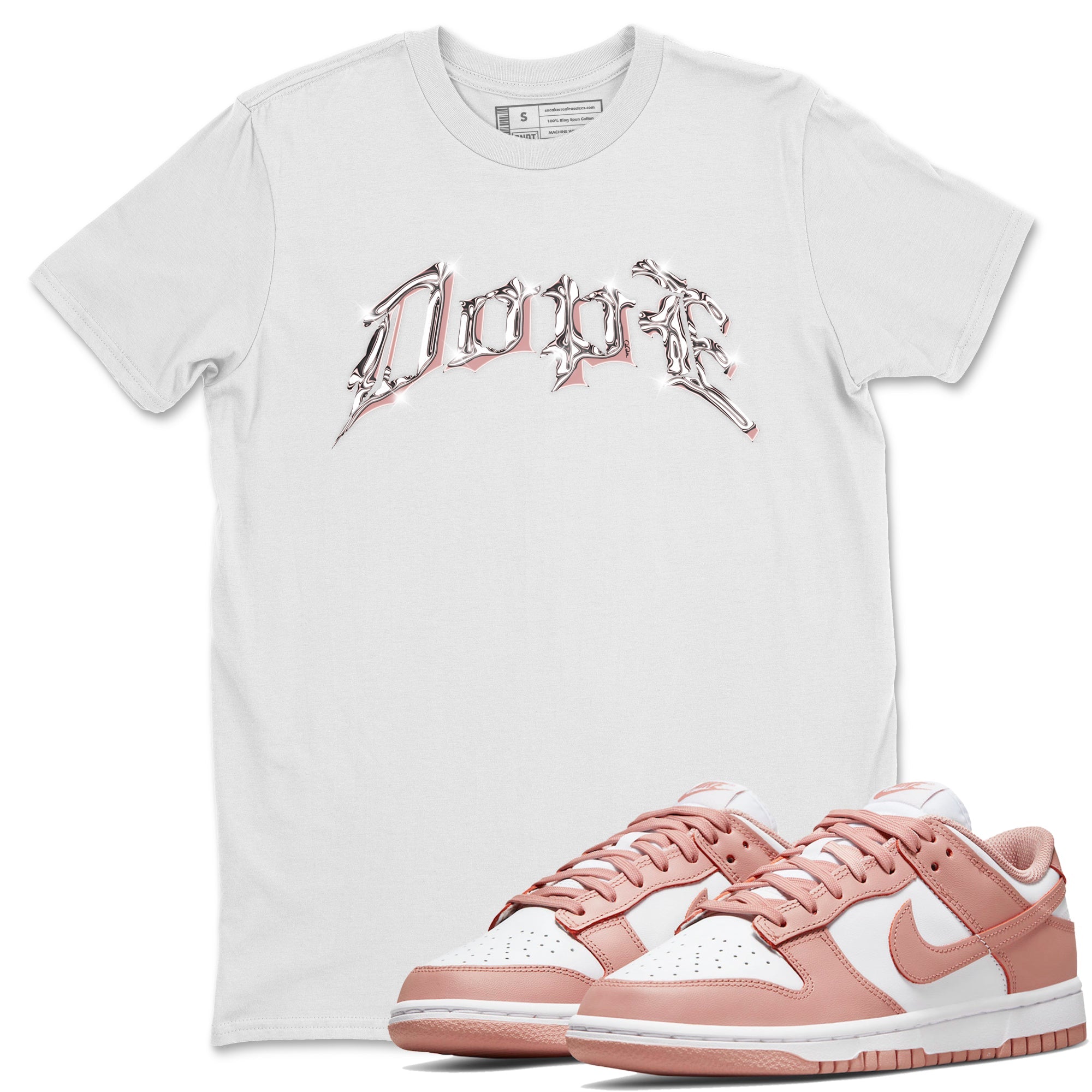 Dunk Rose Whisper shirt to match jordans Dope Streetwear Sneaker Shirt Nike Dunk LowRose Whisper Drip Gear Zone Sneaker Matching Clothing Unisex White 1 T-Shirt