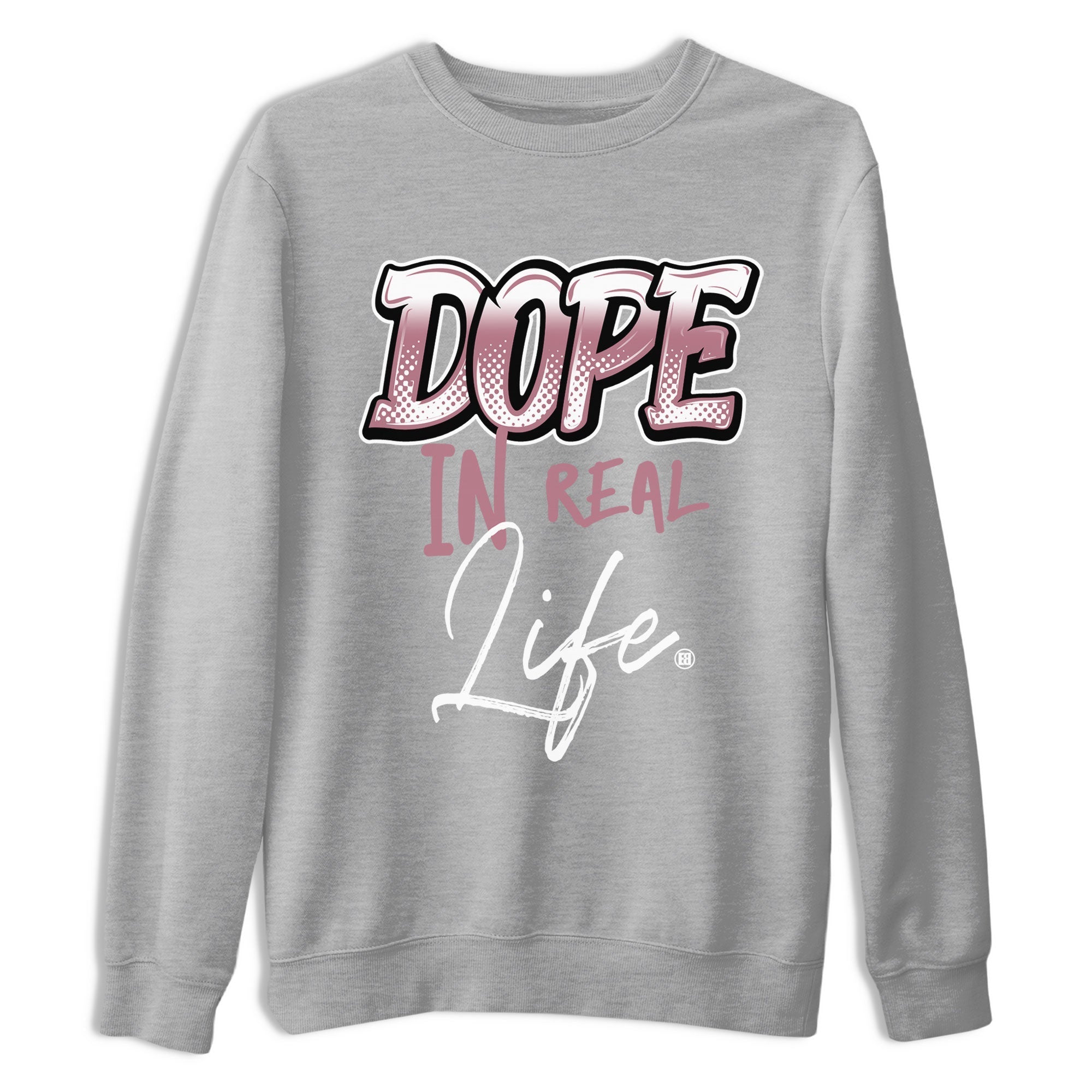 Air Jordan 1 High OG WMNS Mauve shirt to match jordans Dope In Real Life crew neck streetwear t-shirt Air Jordan 1 Mauve Drip Gear Zone Unisex Heather Grey 2 Sneaker Matching Tee