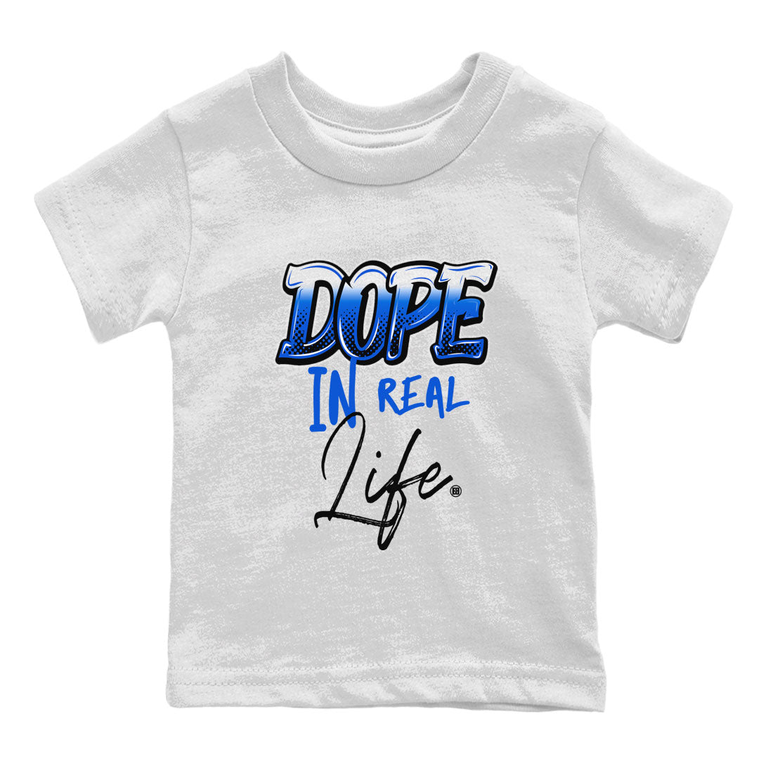 Jordan 1 High OG Royal Reimagined shirt to match jordans Dope In Real Life sneaker tees Air Jordan 1 Royal Reimagined Drip Gear Zone Crew Neck T-ShirtBaby Toddler White 2 T-Shirt