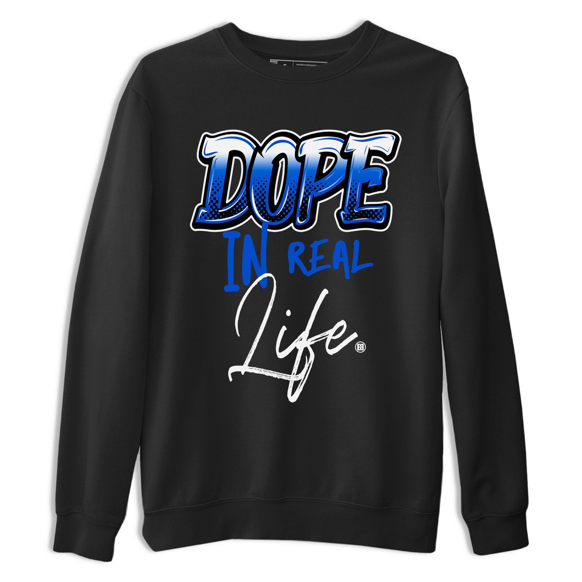Jordan 1 High OG Royal Reimagined shirt to match jordans Dope In Real Life sneaker tees Air Jordan 1 Royal Reimagined Drip Gear Zone Crew Neck T-ShirtUnisex Black 2 T-Shirt