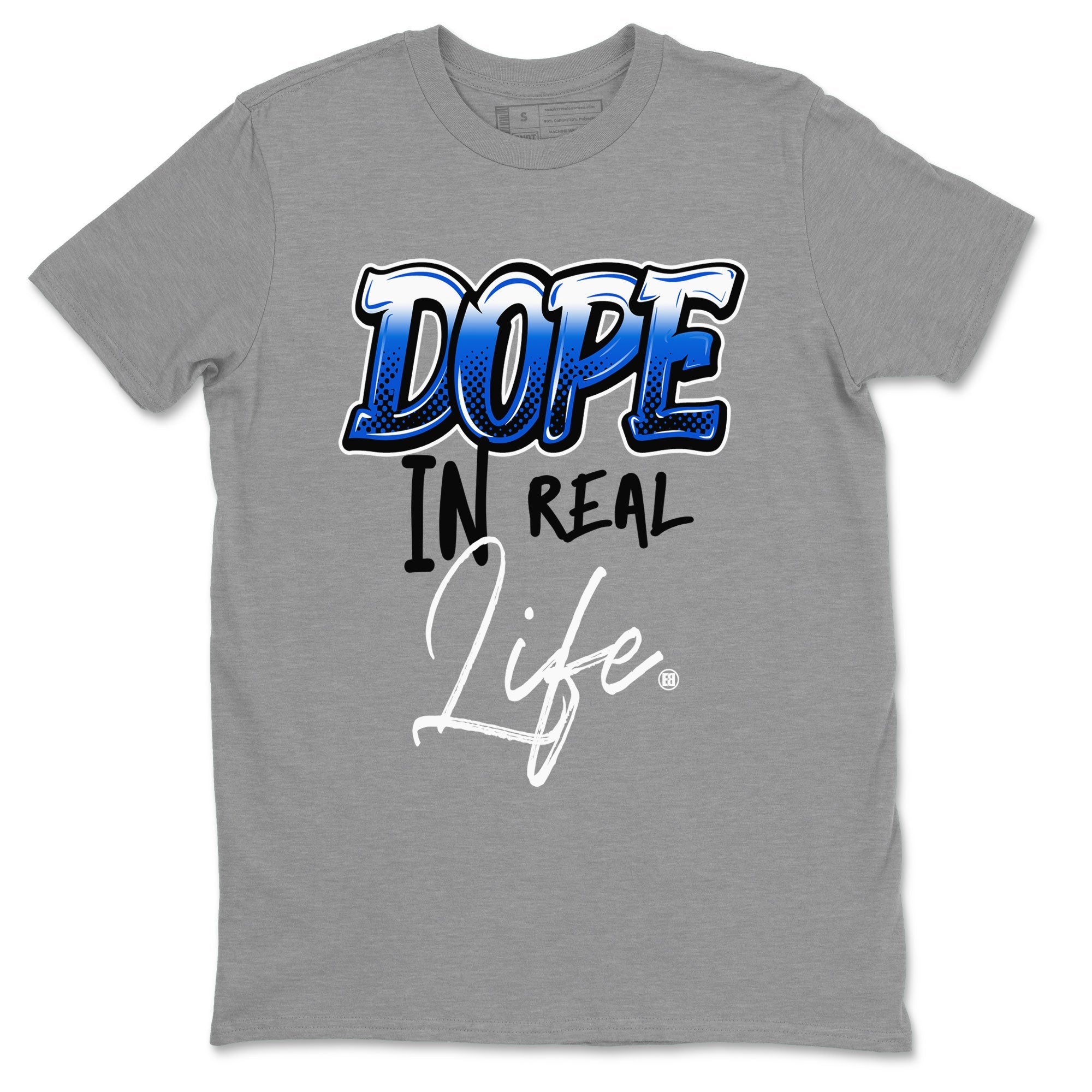 Jordan 1 High OG Royal Reimagined shirt to match jordans Dope In Real Life sneaker tees Air Jordan 1 Royal Reimagined Drip Gear Zone Crew Neck T-ShirtUnisex Heather Grey 2 T-Shirt