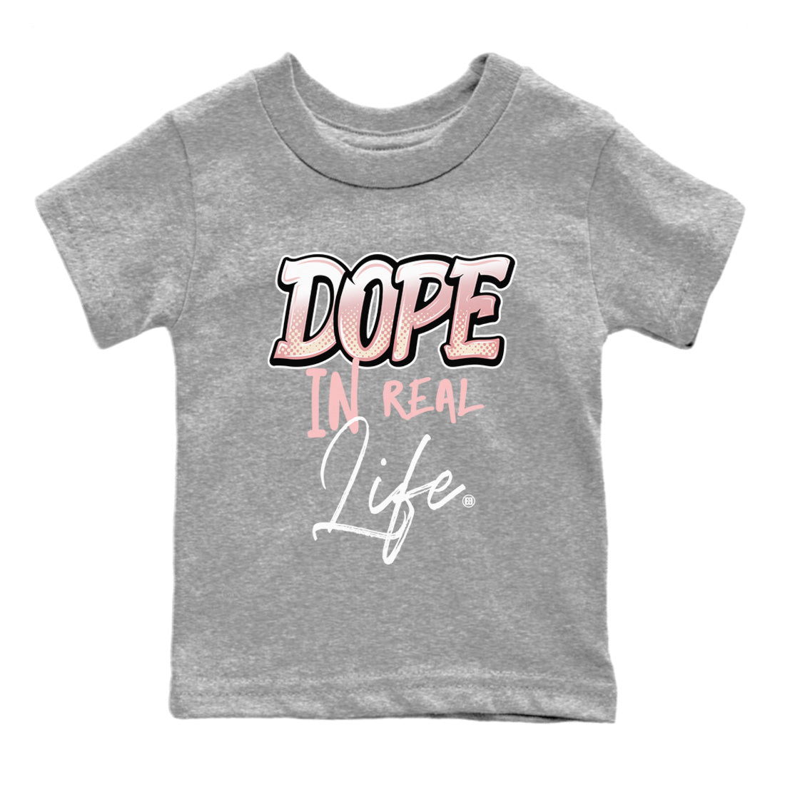 Air Jordan 1 Washed Pink Sneaker Match Tees Dope In Real Life Streetwear Sneaker Shirt Air Jordan 1 High OG WMNS Washed Pink Sneaker Release Tees Kids Shirts Heather Grey 2