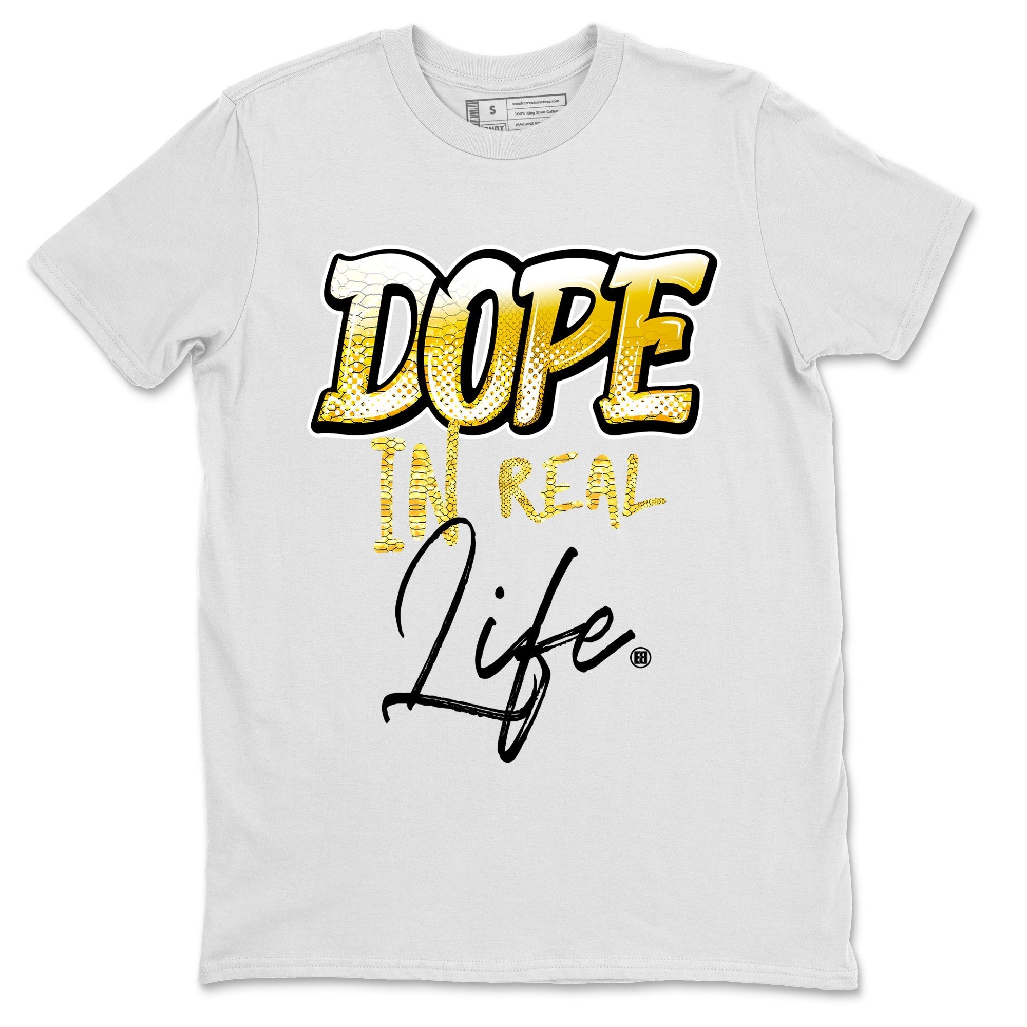 Air Jordan 11 Yellow Python Sneaker Match Tees Dope In Real Life Streetwear Sneaker Shirt Air Jordan 11 Yellow Snakeskin Sneaker Release Tees Unisex Shirts White 2
