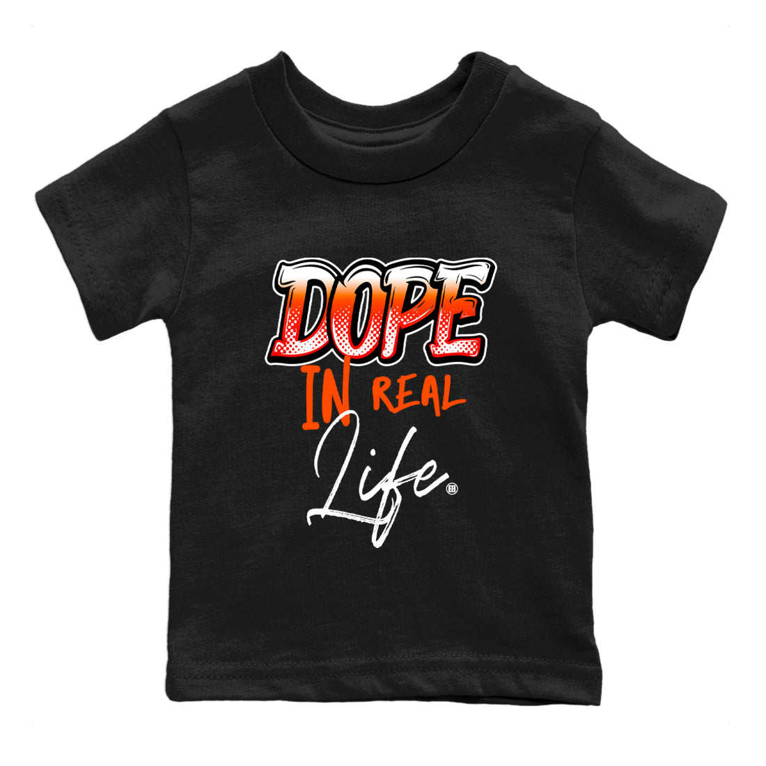 Air Jordan 12 Brilliant Orange Sneaker Match Tees Dope In Real Life Streetwear Sneaker Shirt 12s Brilliant Orange Tee Kids Shirts Black 2