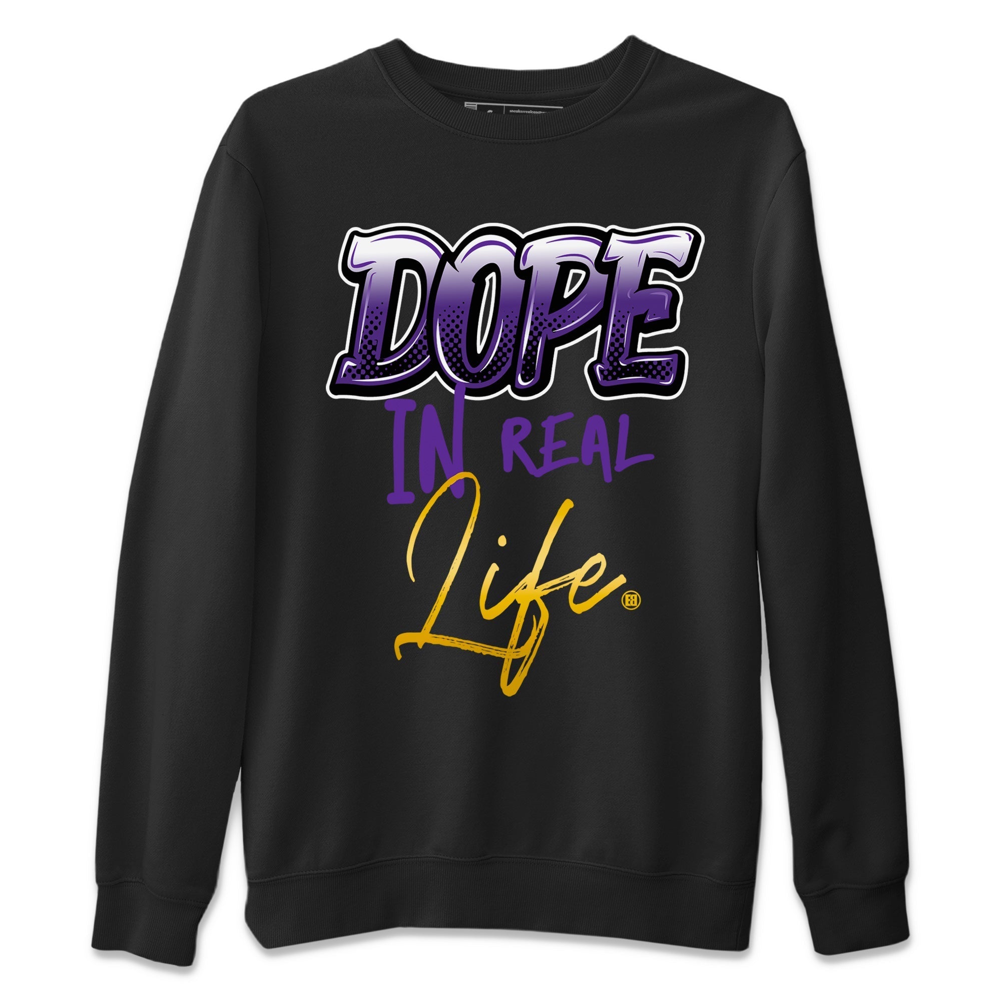 Air Jordan 12 Field Purple Sneaker Match Tees Dope In Real Life Streetwear Sneaker Shirt AJ12 Field Purple Drip Gear Zone Sneaker Matching Clothing Unisex Shirts Black 2