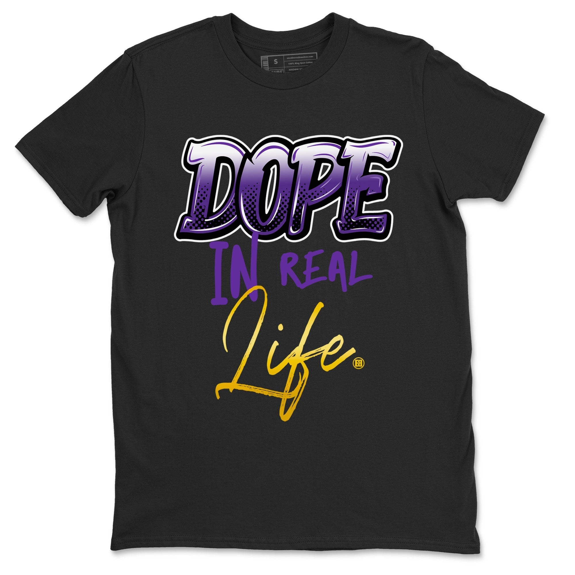 Air Jordan 12 Field Purple Sneaker Match Tees Dope In Real Life Streetwear Sneaker Shirt AJ12 Field Purple Drip Gear Zone Sneaker Matching Clothing Unisex Shirts Black 2