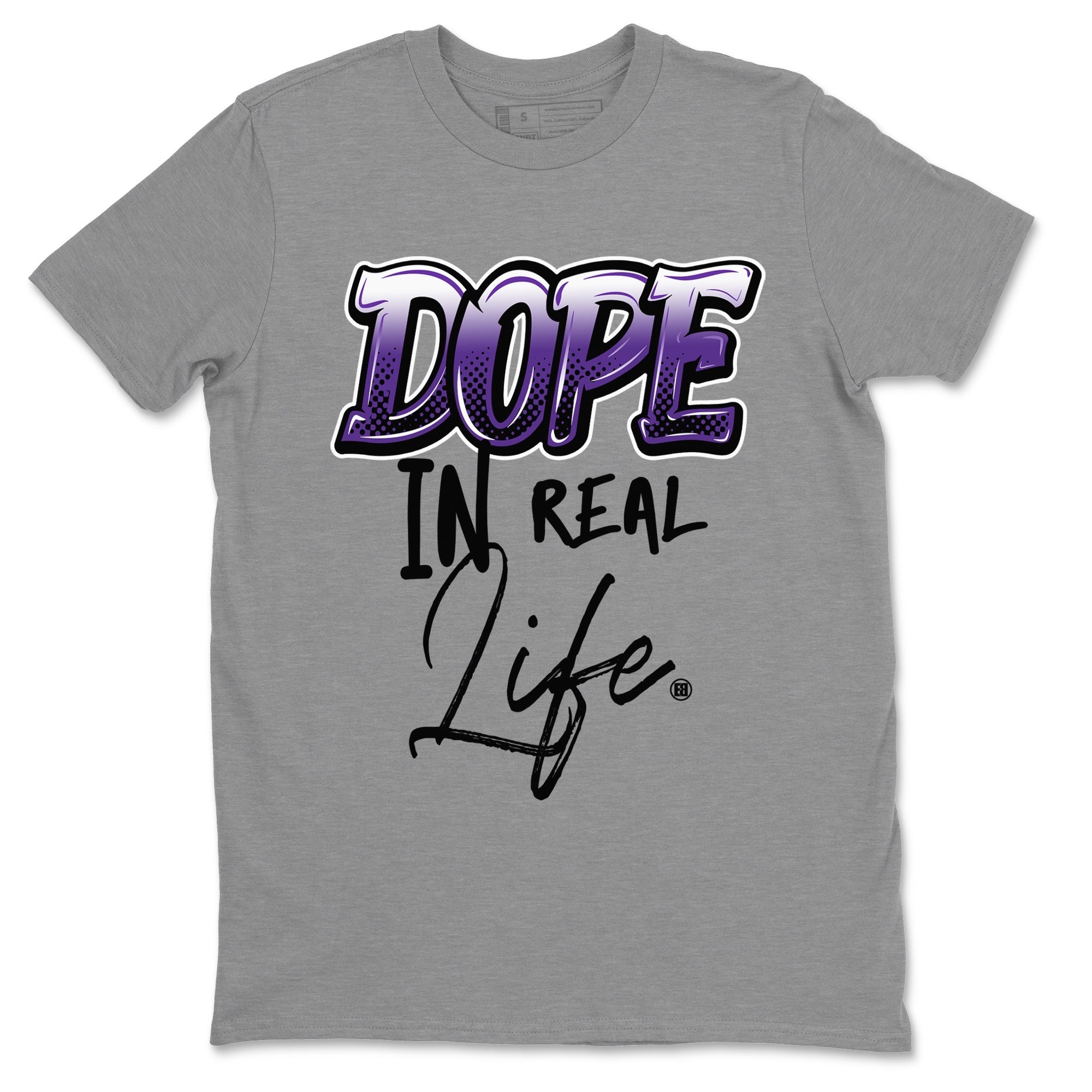 Air Jordan 12 Field Purple Sneaker Match Tees Dope In Real Life Streetwear Sneaker Shirt AJ12 Field Purple Drip Gear Zone Sneaker Matching Clothing Unisex Shirts Heather Grey 2