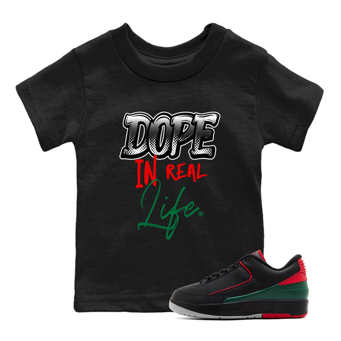Air Jordan 2 Low Christmas shirt to match jordans Speicla Holiday Christmas Shirts Dope In Real Life sneaker tees Air Jordan 2 Christmas Drip Gear Zone Sneaker Matching Shirt Baby Toddler Black 1 T-Shirt