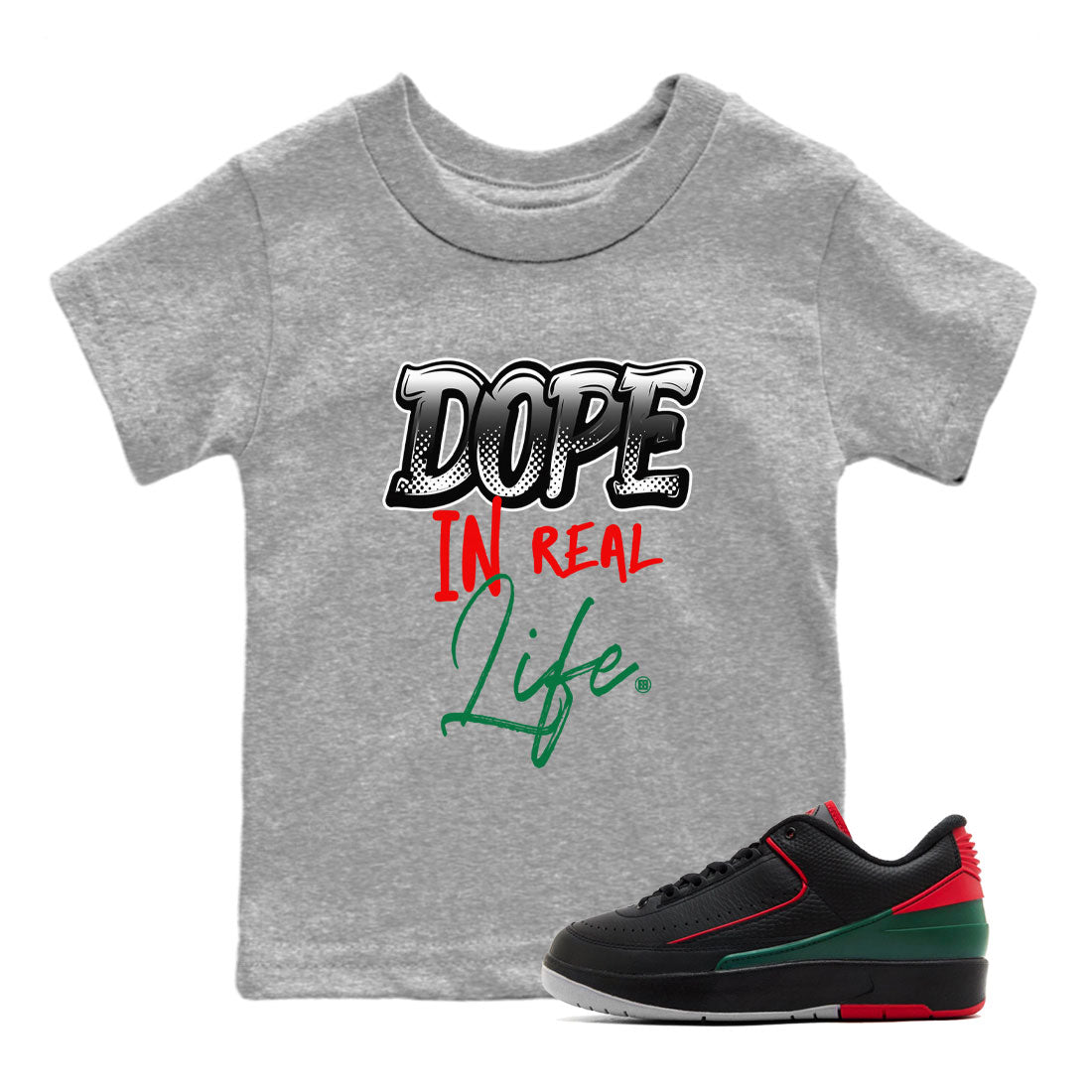 Air Jordan 2 Low Christmas shirt to match jordans Speicla Holiday Christmas Shirts Dope In Real Life sneaker tees Air Jordan 2 Christmas Drip Gear Zone Sneaker Matching Shirt Baby Toddler Heather Grey 1 T-Shirt