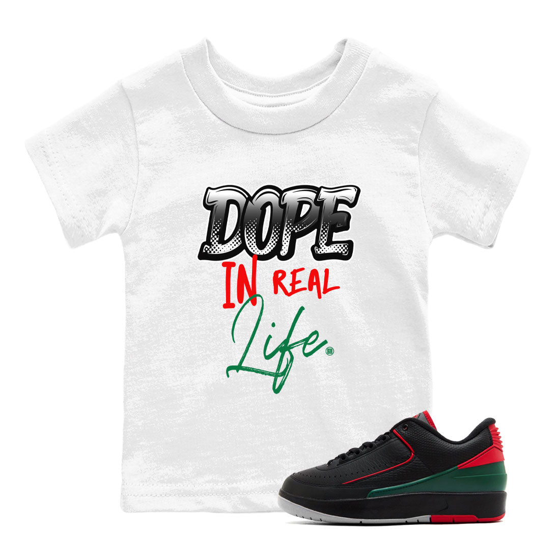 Air Jordan 2 Low Christmas shirt to match jordans Speicla Holiday Christmas Shirts Dope In Real Life sneaker tees Air Jordan 2 Christmas Drip Gear Zone Sneaker Matching Shirt Baby Toddler White 1 T-Shirt