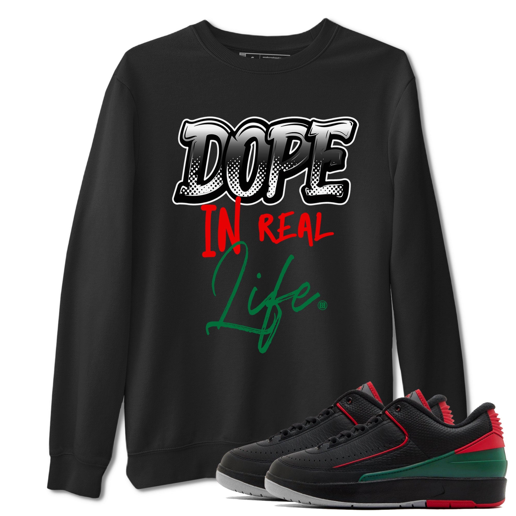 Air Jordan 2 Low Christmas shirt to match jordans Speicla Holiday Christmas Shirts Dope In Real Life sneaker tees Air Jordan 2 Christmas Drip Gear Zone Sneaker Matching Shirt Unisex Black 1 T-Shirt