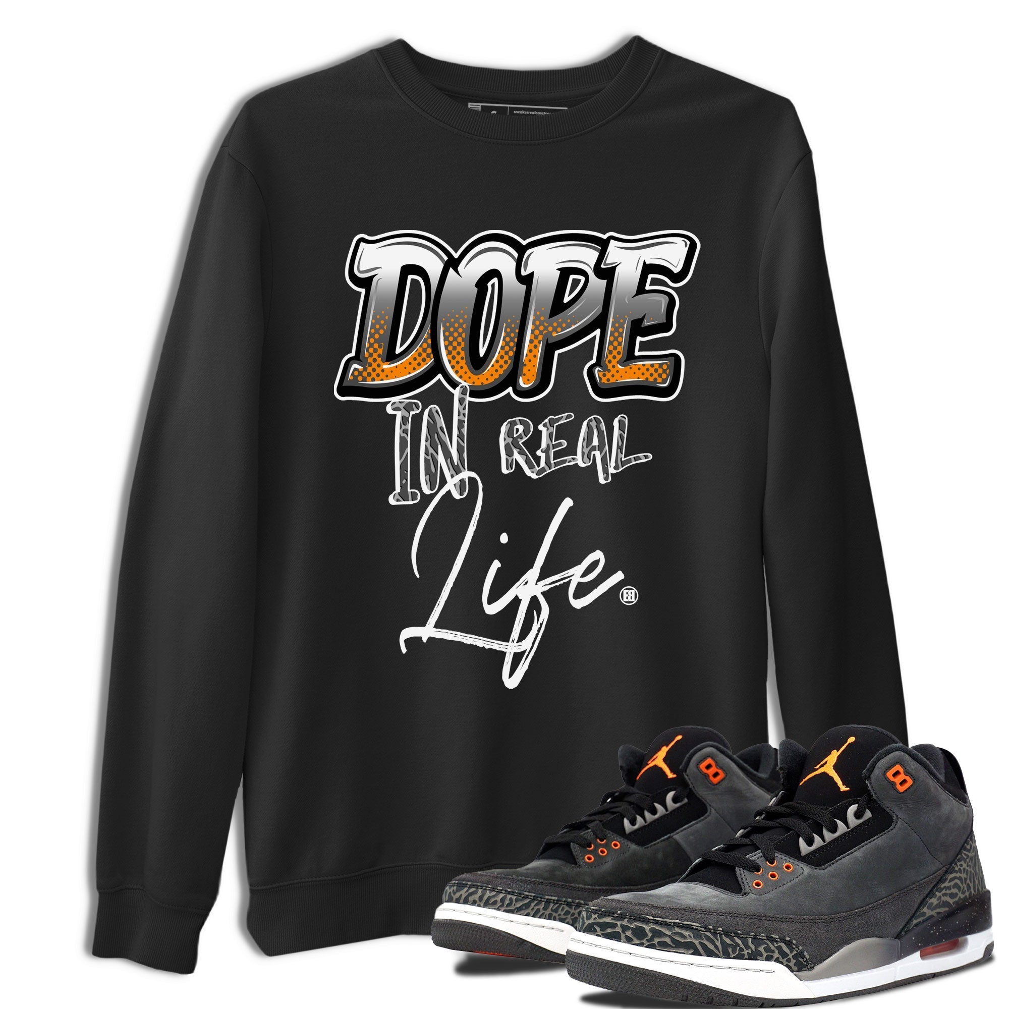 Air Jordan 3 Retro Fear shirt to match jordans Dope In Real Life sneaker tees Air Jordan 3 Fear Drip Gear Zone Unisex Black 1 T-Shirt